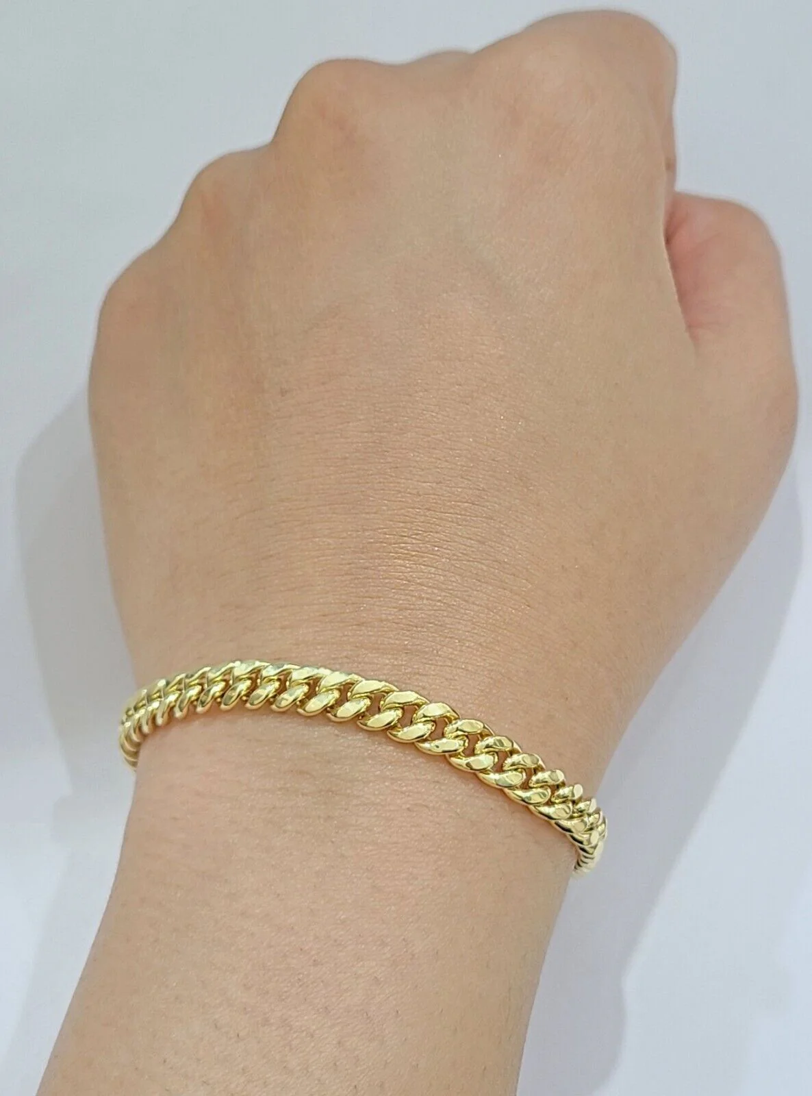 Real 10k Yellow Gold Bracelet Miami Cuban Link 8 Inch 7mm For Men & Women 10 KT - Image 5