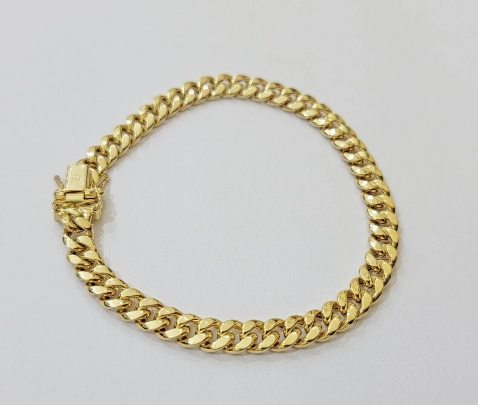 Real 10k Yellow Gold Bracelet Miami Cuban Link 8 Inch 7mm For Men & Women 10 KT - Image 7