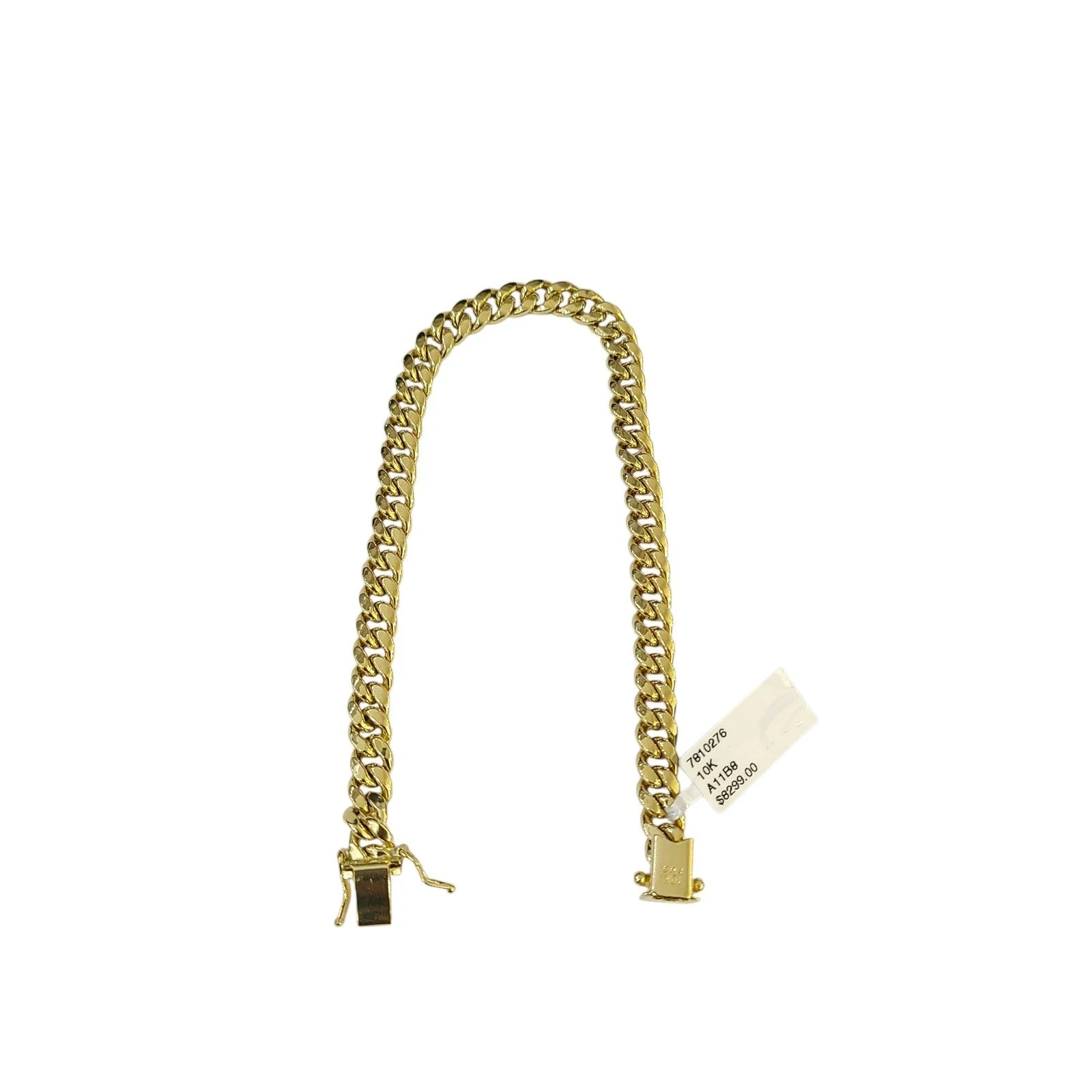 Real 10k Yellow Gold Bracelet Miami Cuban Link 9 Inch 8mm Men Women 10 KT - Image 2