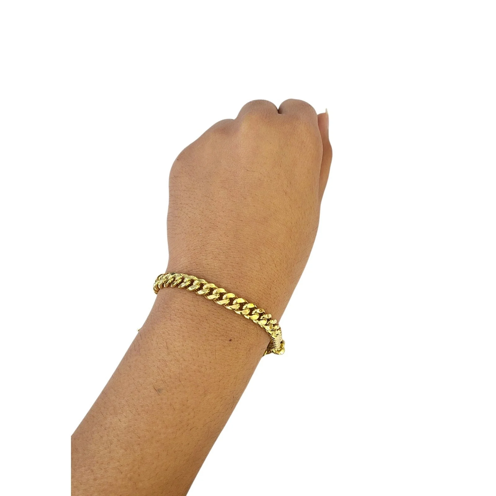 Real 10k Yellow Gold Bracelet Miami Cuban Link 9 Inch 8mm Men Women 10 KT - Image 4