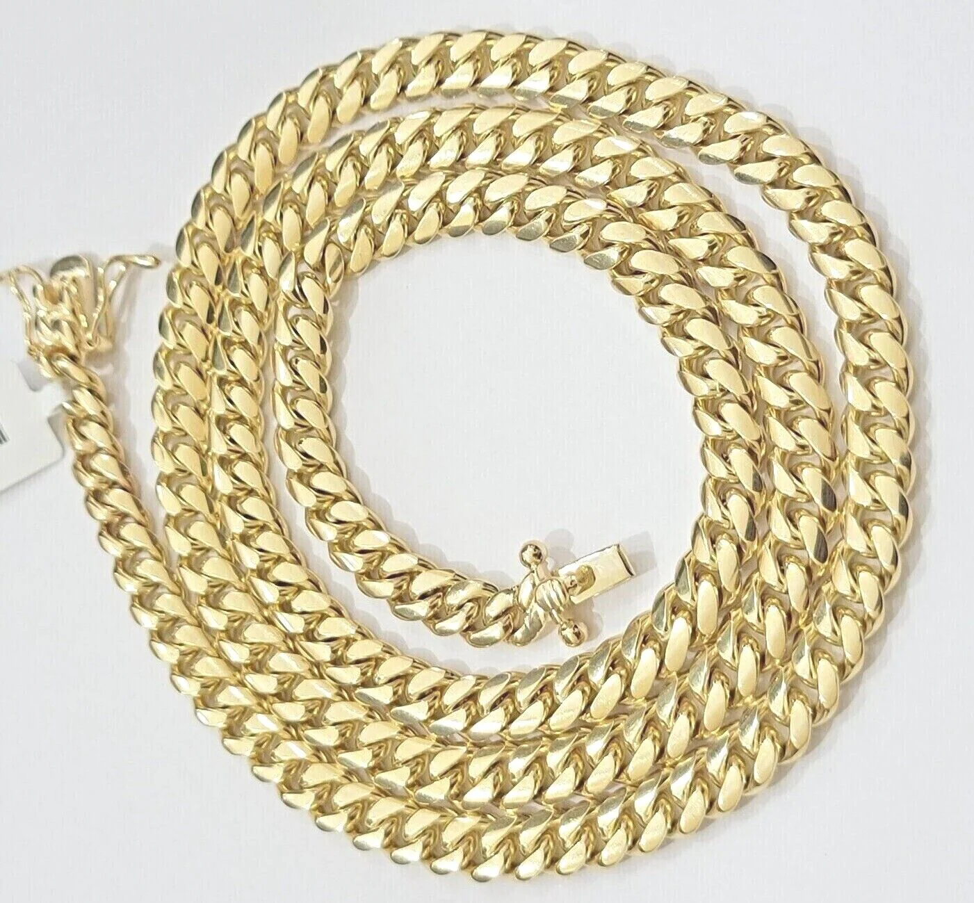 Real 10k Yellow Gold Chain 22 Inch 6mm Miami Cuban Link SOLID 10kt Strong Link - Image 3