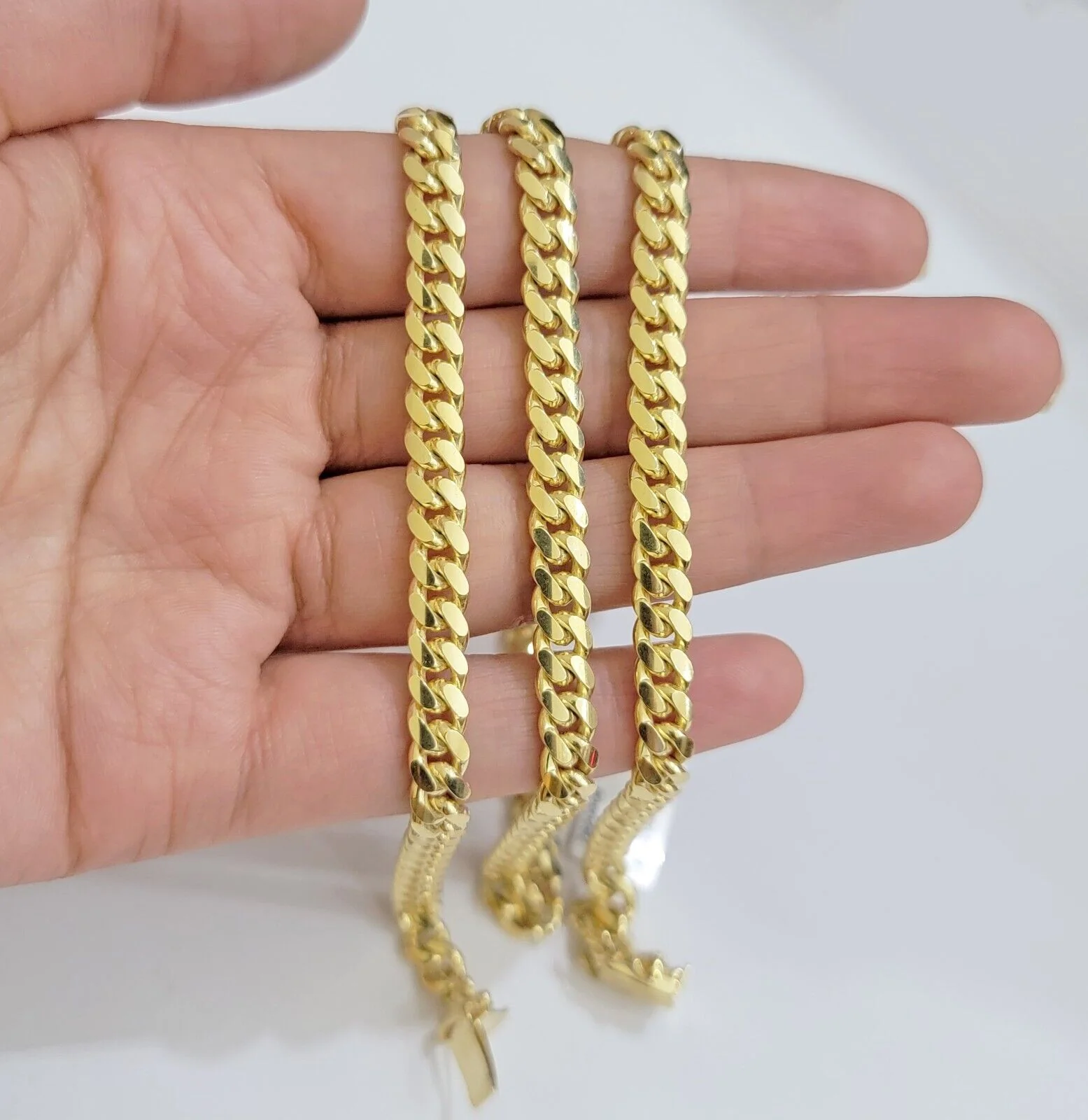 Real 10k Yellow Gold Chain 24 Inch 6mm Miami Cuban Link SOLID 10kt Strong Link - Image 3