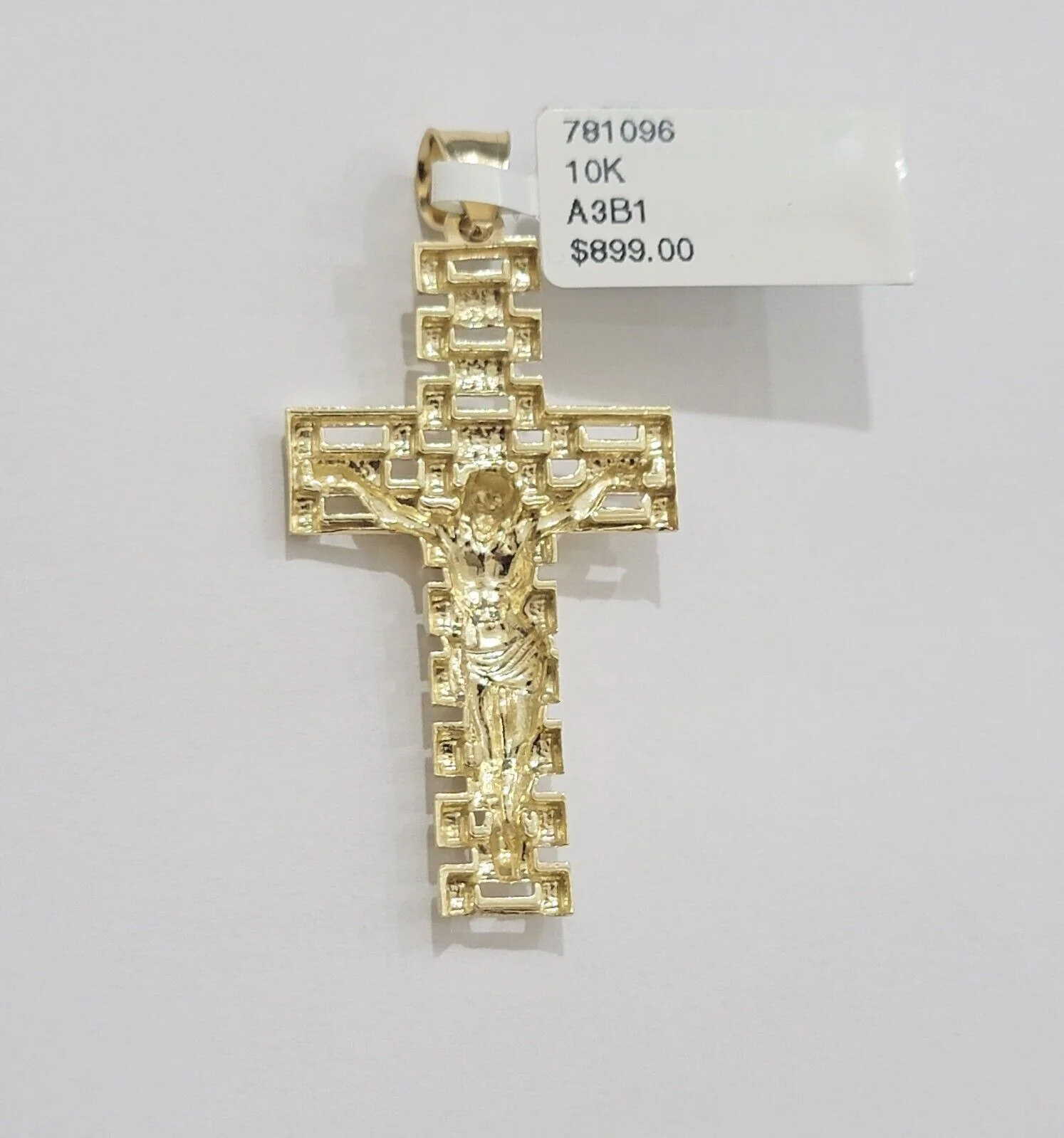 REAL 10k Yellow Gold Chain Cross Pendant Set Miami Cuban link Necklace 5mm 18-28 - Image 2