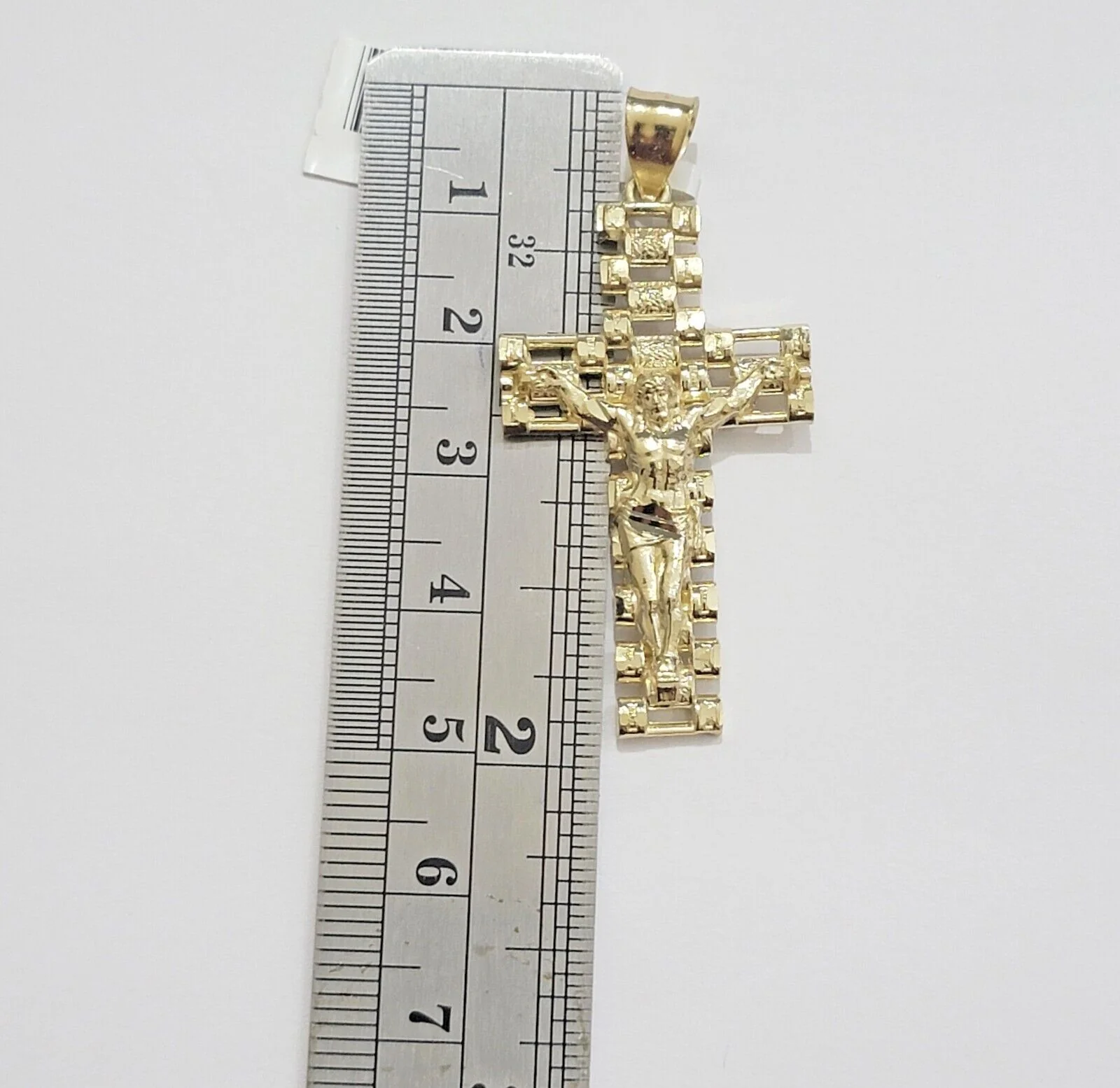 REAL 10k Yellow Gold Chain Cross Pendant Set Miami Cuban link Necklace 5mm 18-28 - Image 6