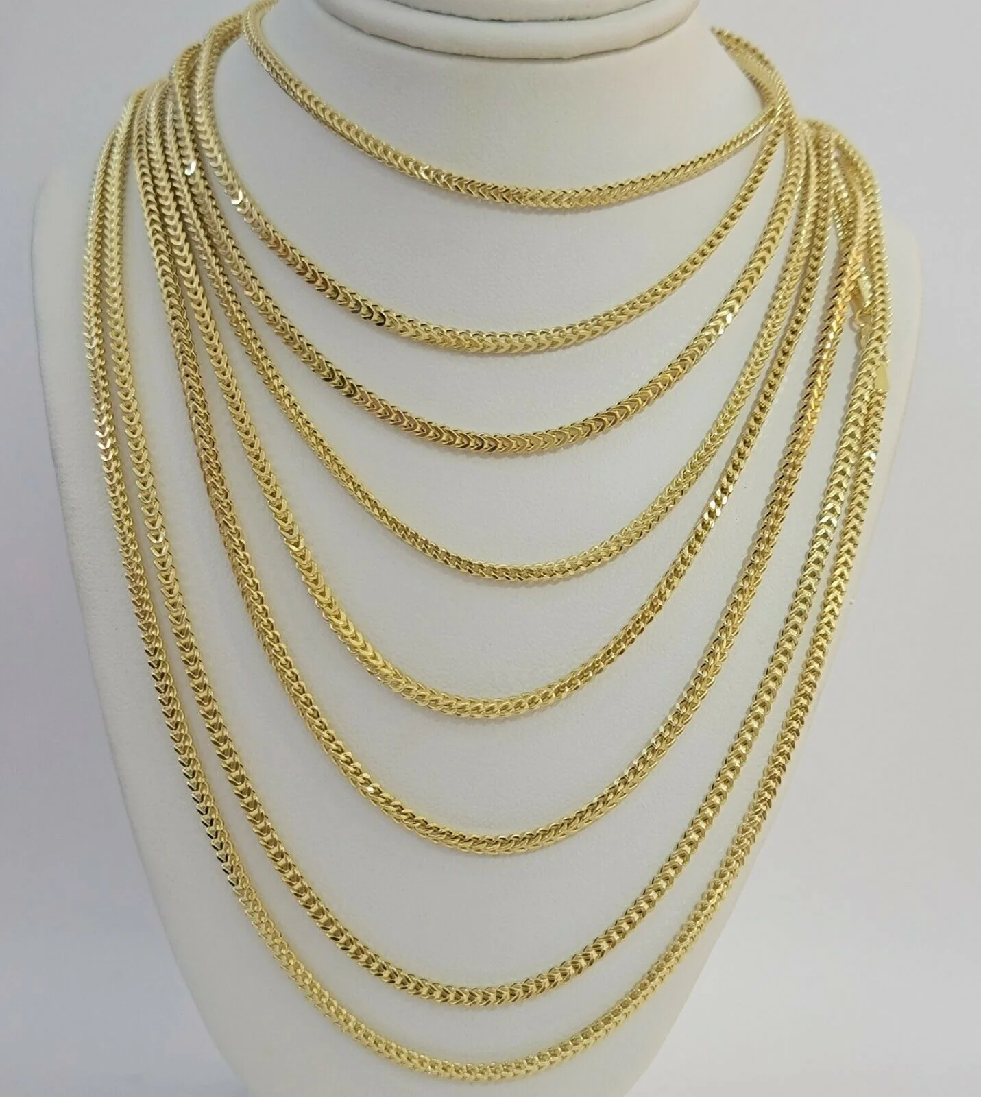 Real 10k Yellow Gold chain Franco 16-26" Necklace 2.5mm STRONG CHAIN For Pendant - Image 10