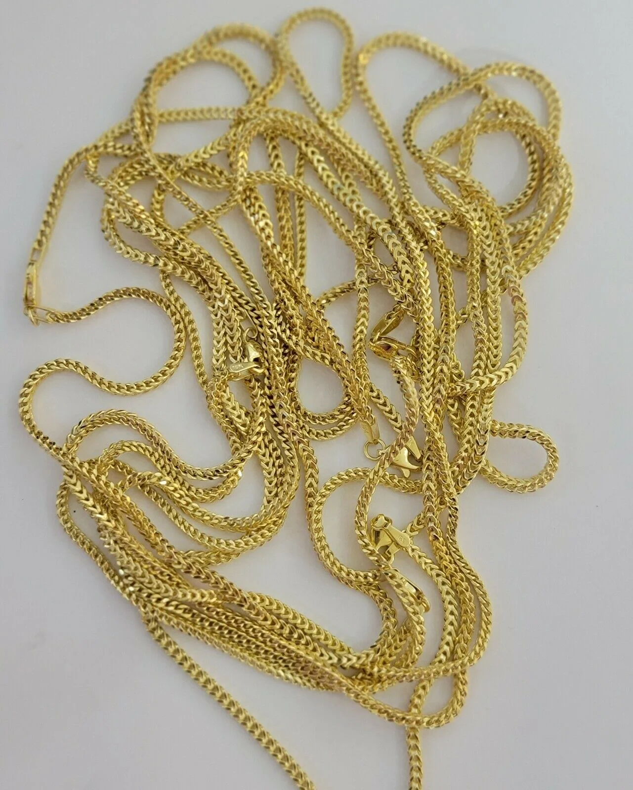 Real 10k Yellow Gold chain Franco 16-26" Necklace 2.5mm STRONG CHAIN For Pendant - Image 4