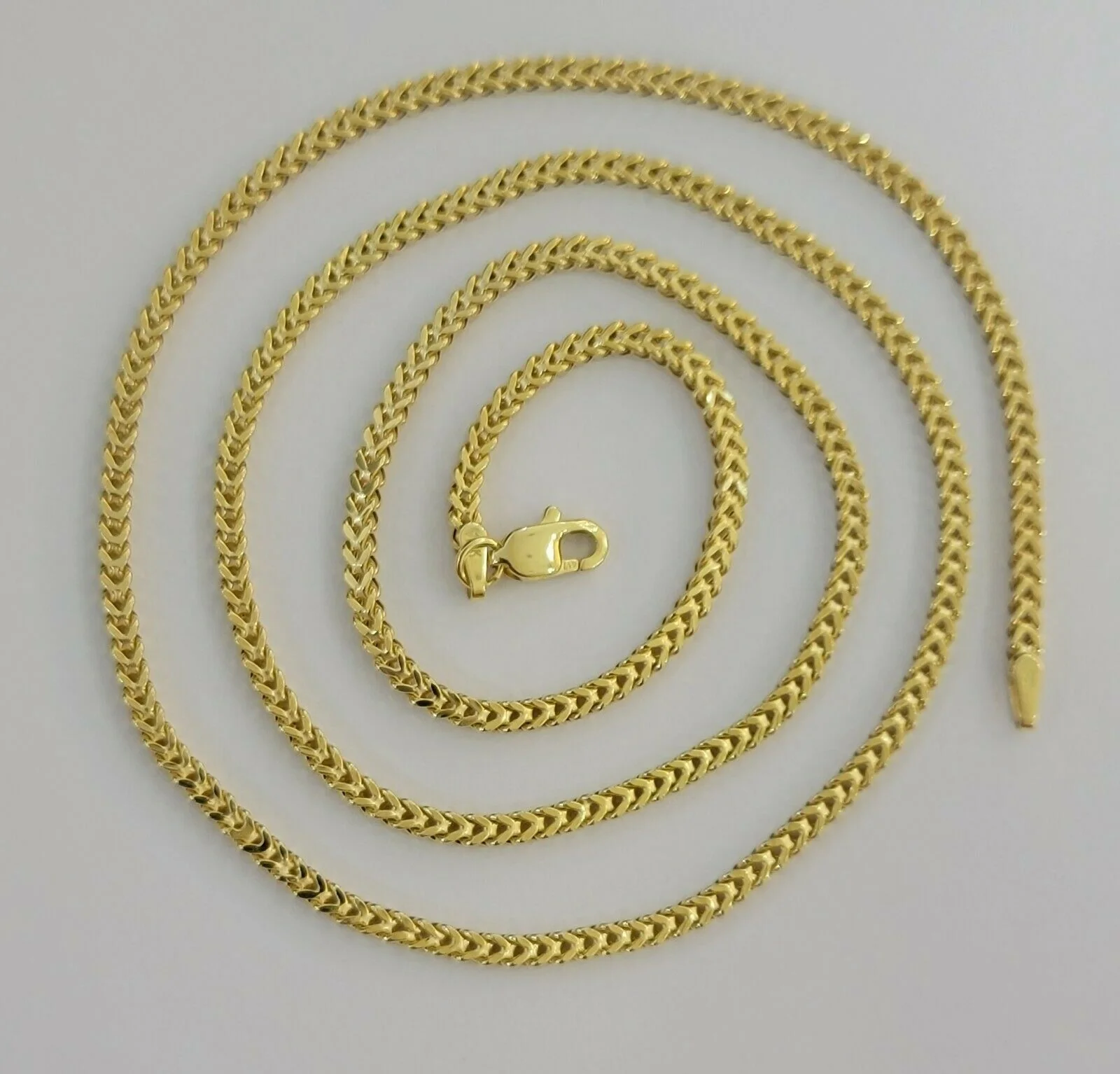 Real 10k Yellow Gold chain Franco 16-26" Necklace 2.5mm STRONG CHAIN For Pendant - Image 5