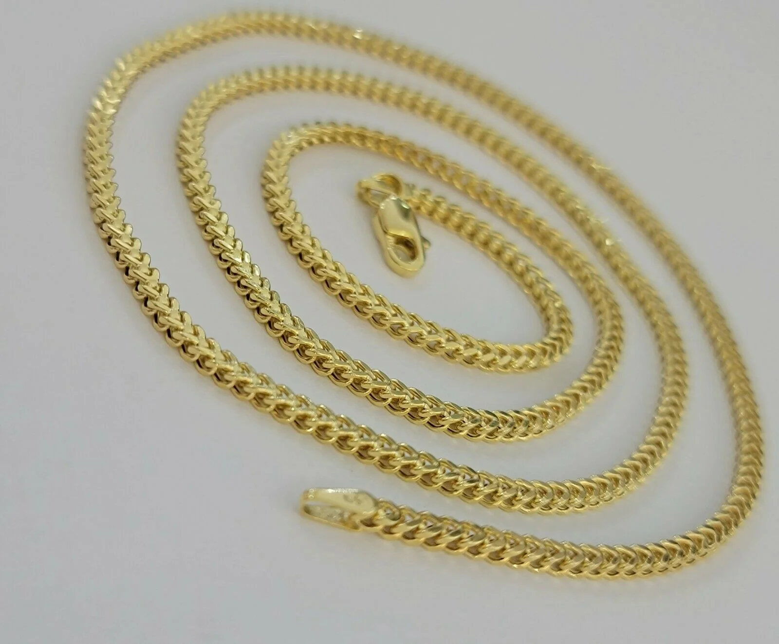 Real 10k Yellow Gold chain Franco 16-26" Necklace 2.5mm STRONG CHAIN For Pendant - Image 8