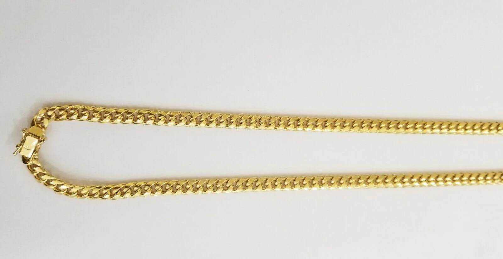 Real 10k Yellow Gold chain Miami Cuban Link necklace 6mm Mens 10kt 22" Box Lock - Image 4