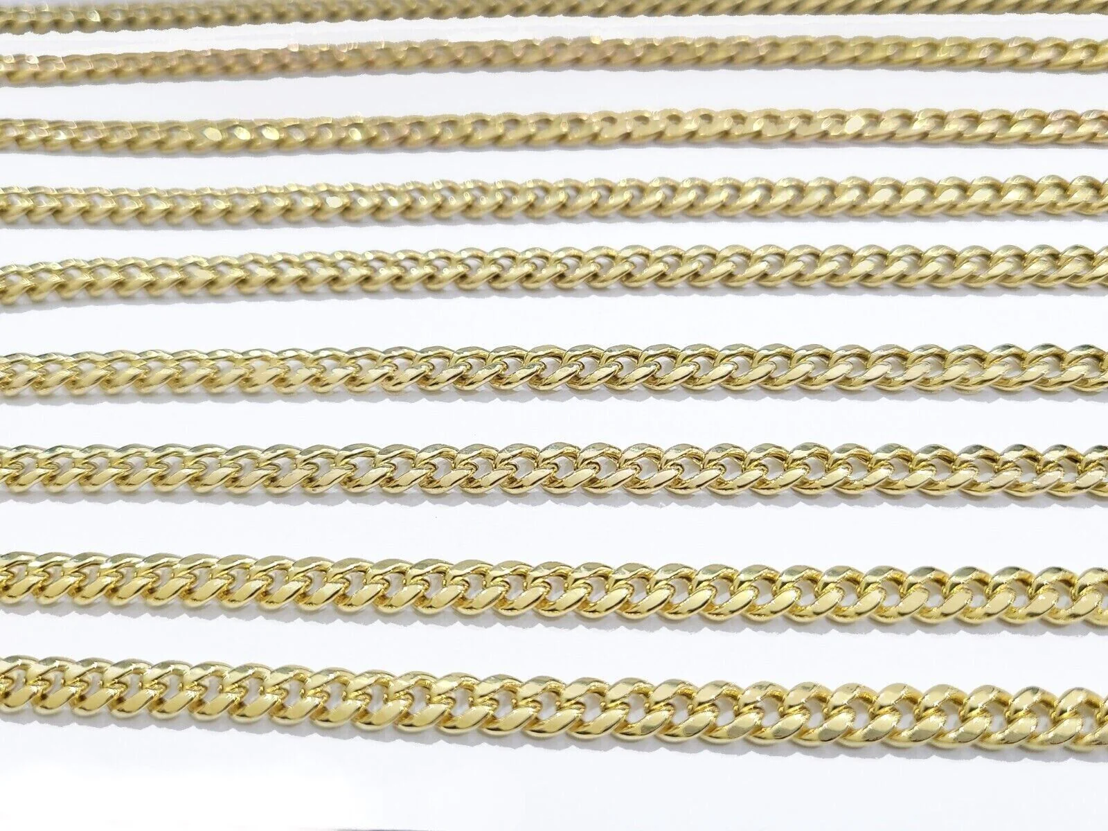 Real 10K Yellow Gold Chain Necklace Miami Cuban Link Chain 4.5mm 18" - 26'' Inch - Image 11