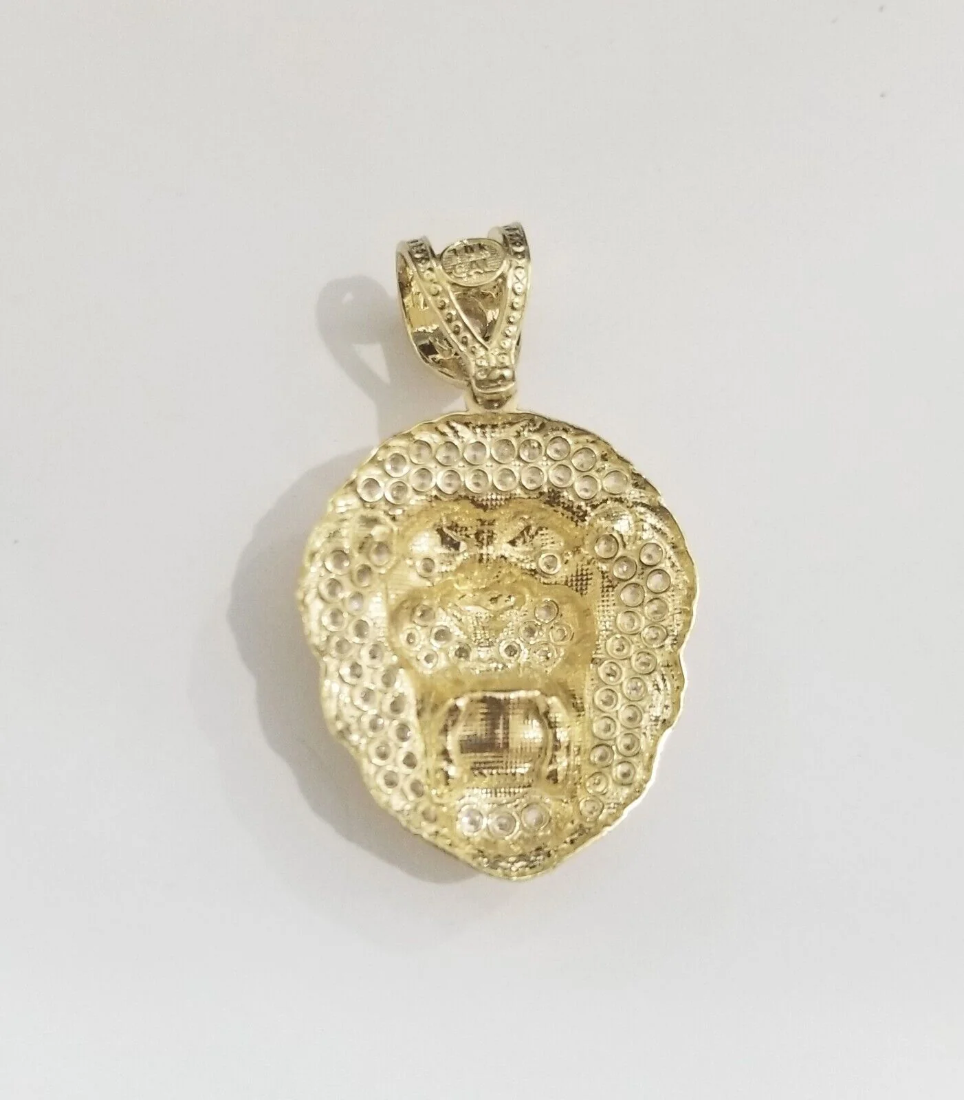 Real 10k Yellow Gold Charm Lion Head Pendant 10kt Gold - Image 5