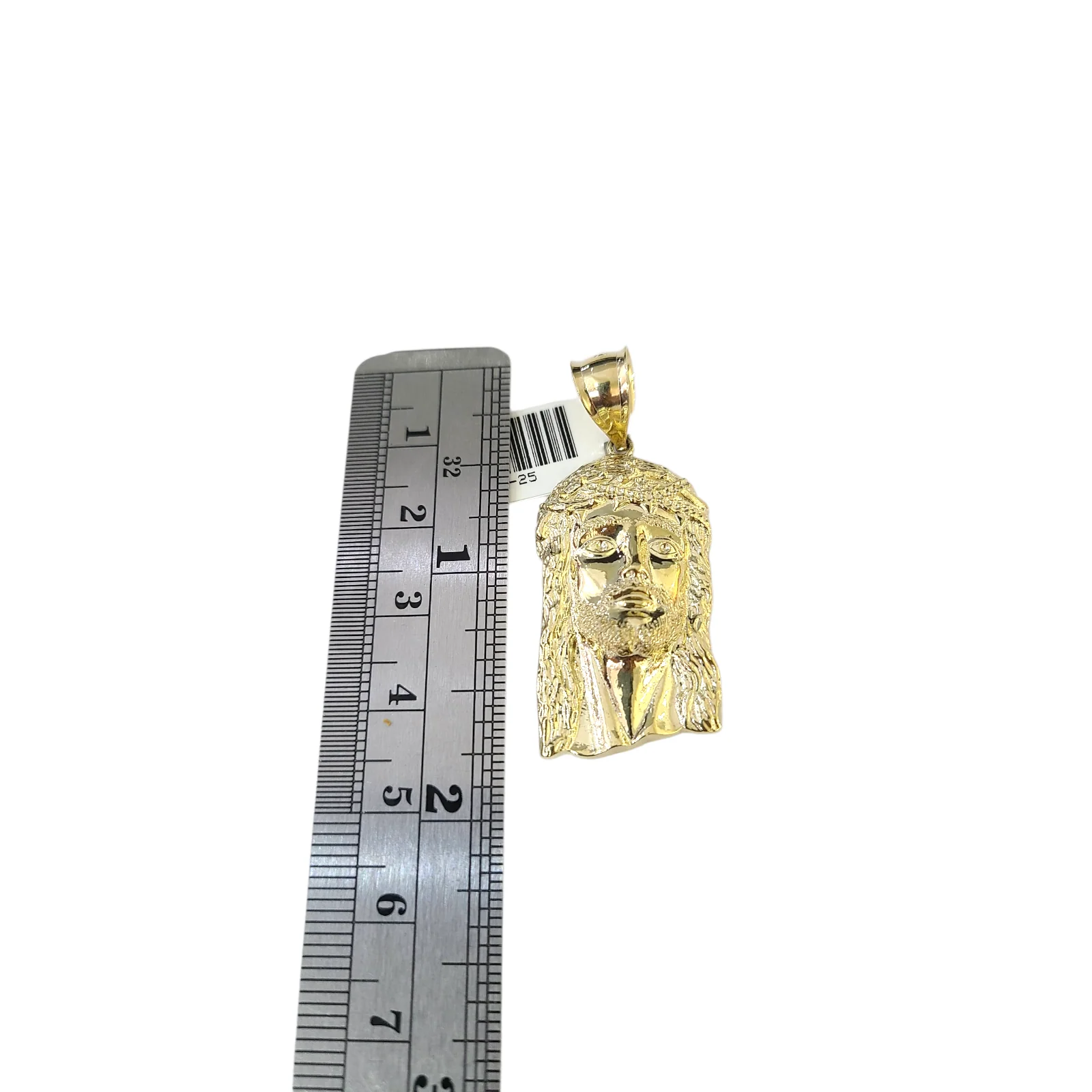 Real 10k Yellow Gold Charm Pendant Cross Head Face Gold 10KT - Image 2