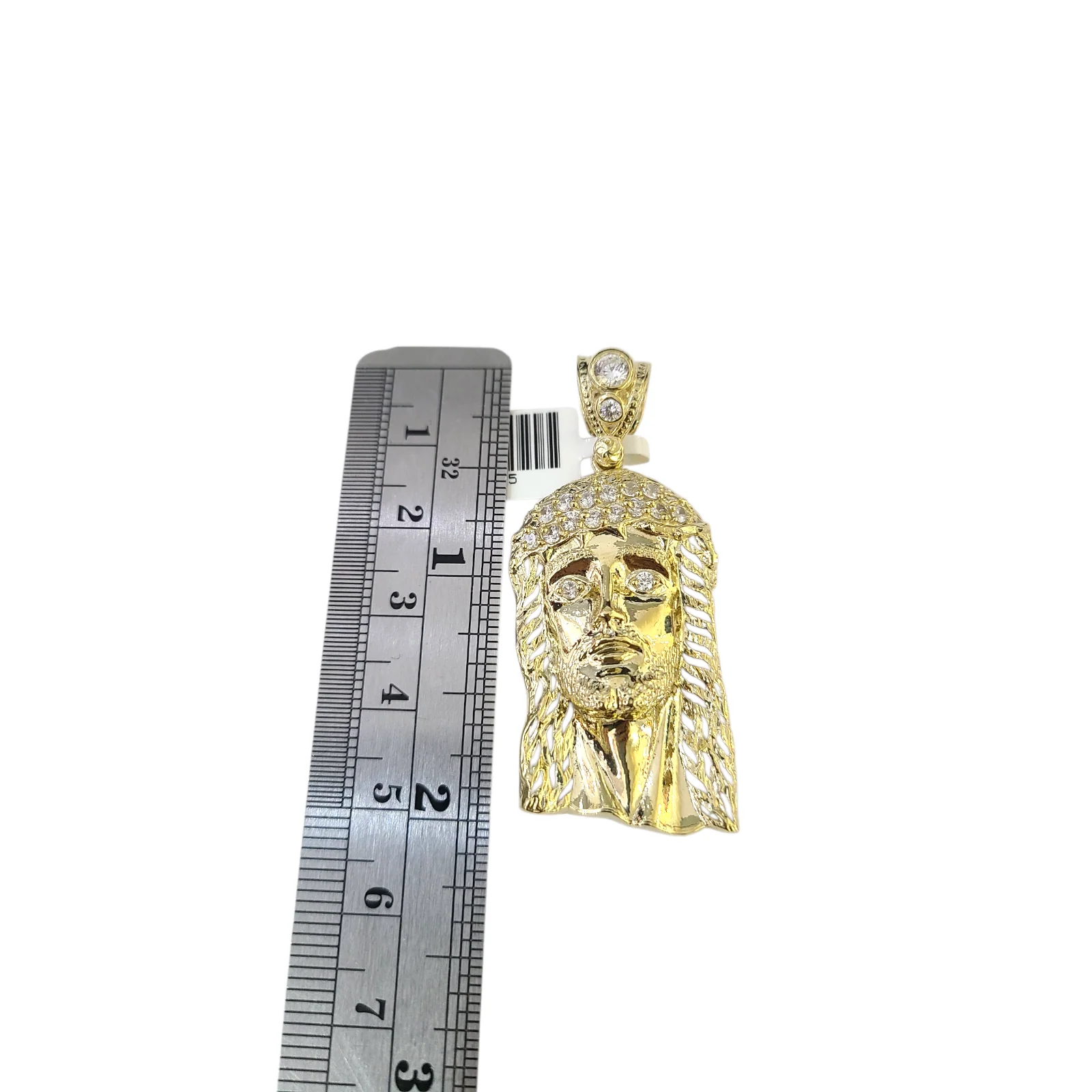 Real 10k Yellow Gold Charm Pendant Jesus Head 10KT - Image 4