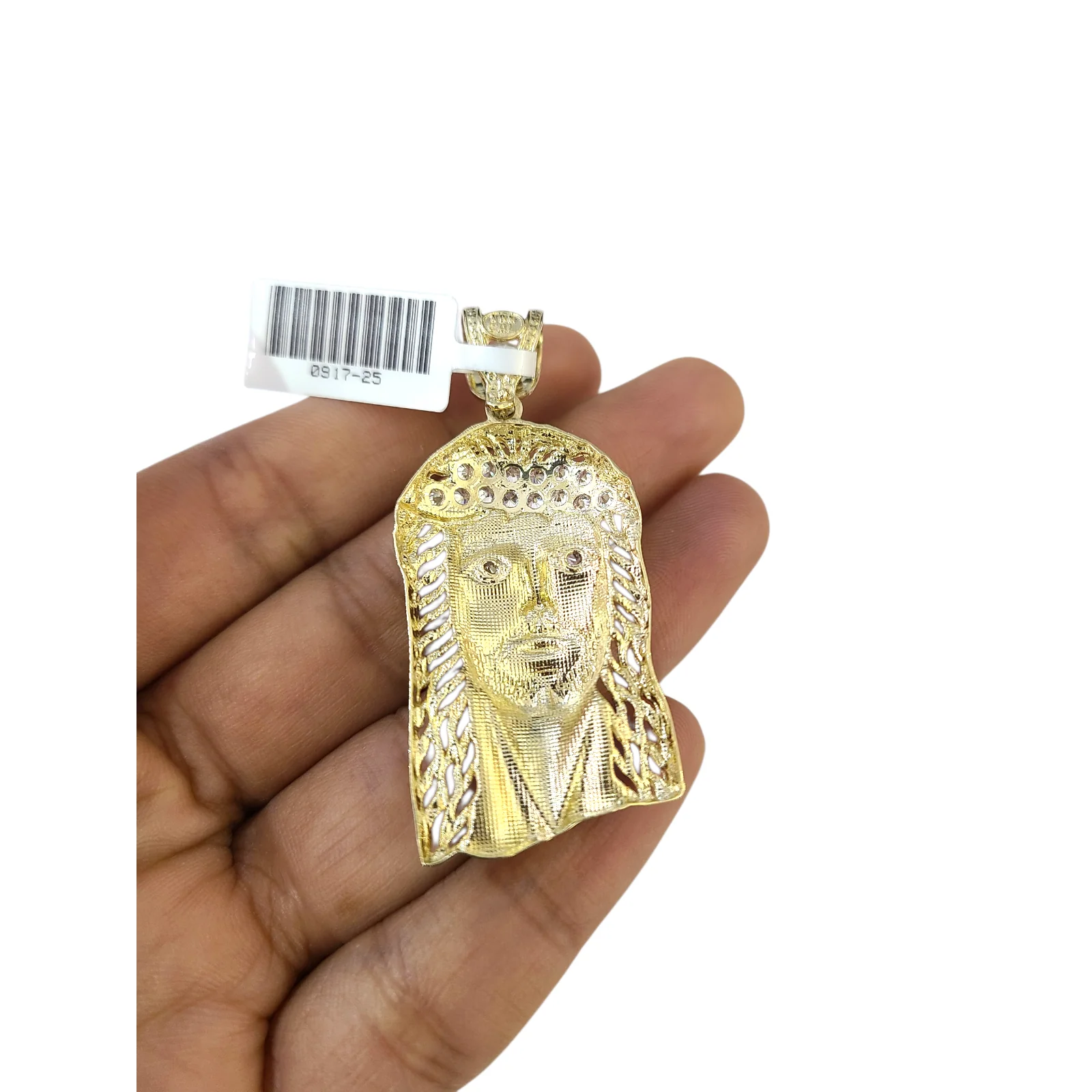 Real 10k Yellow Gold Charm Pendant Jesus Head 10KT - Image 5