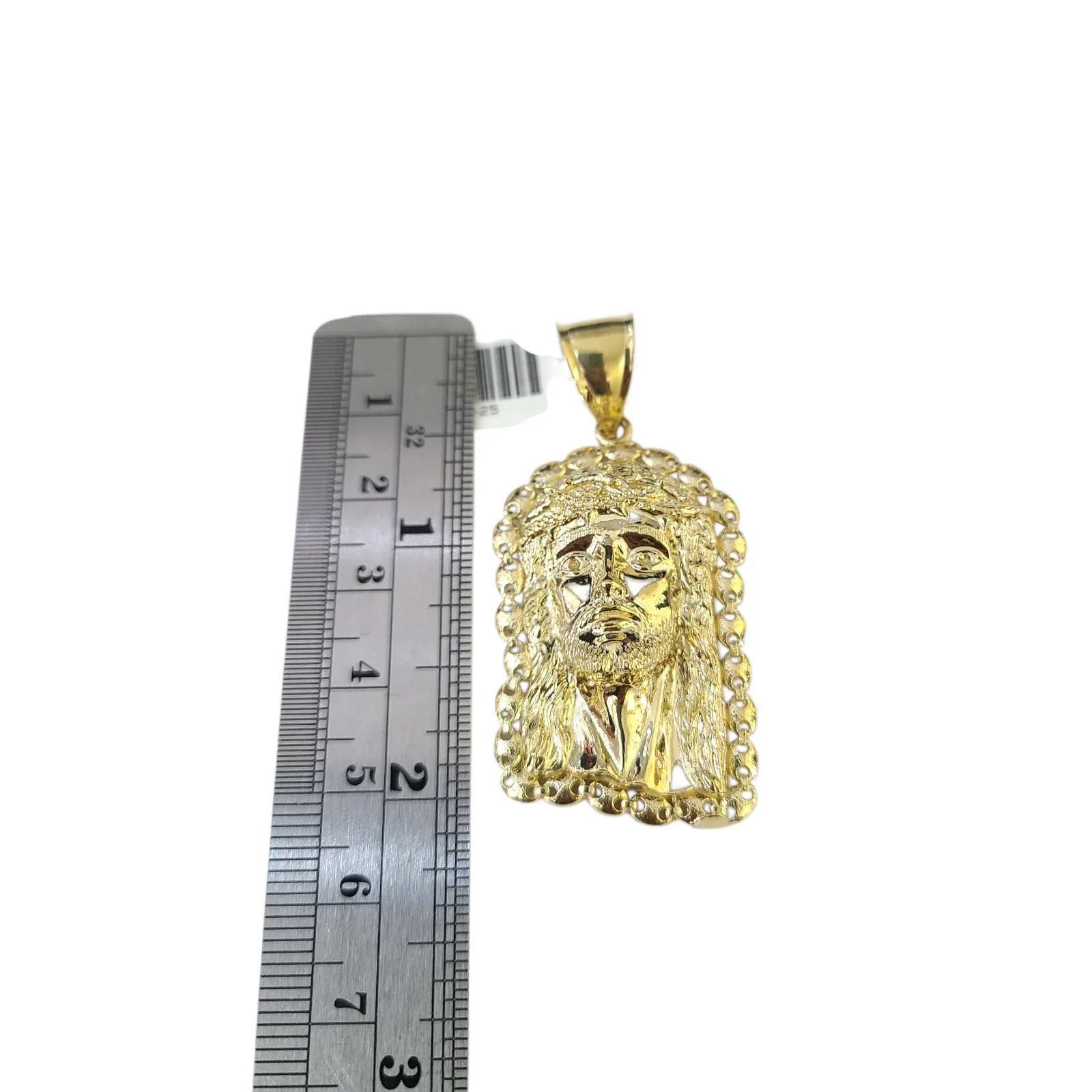 Real 10k Yellow Gold Charm Pendant Jesus Head 10KT - Image 2