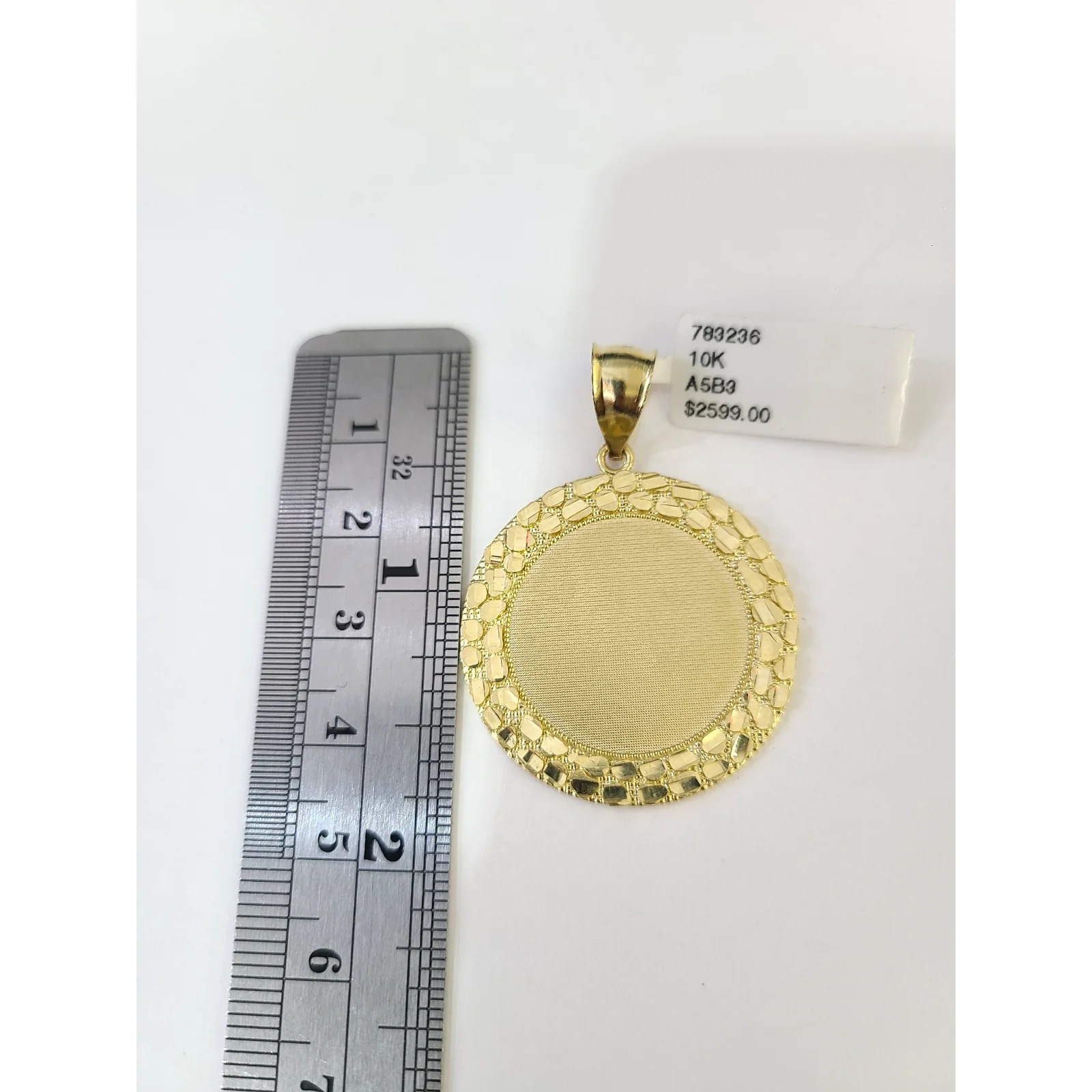 Real 10k Yellow Gold Charm Pendant Nugget Signet 10KT - Image 2