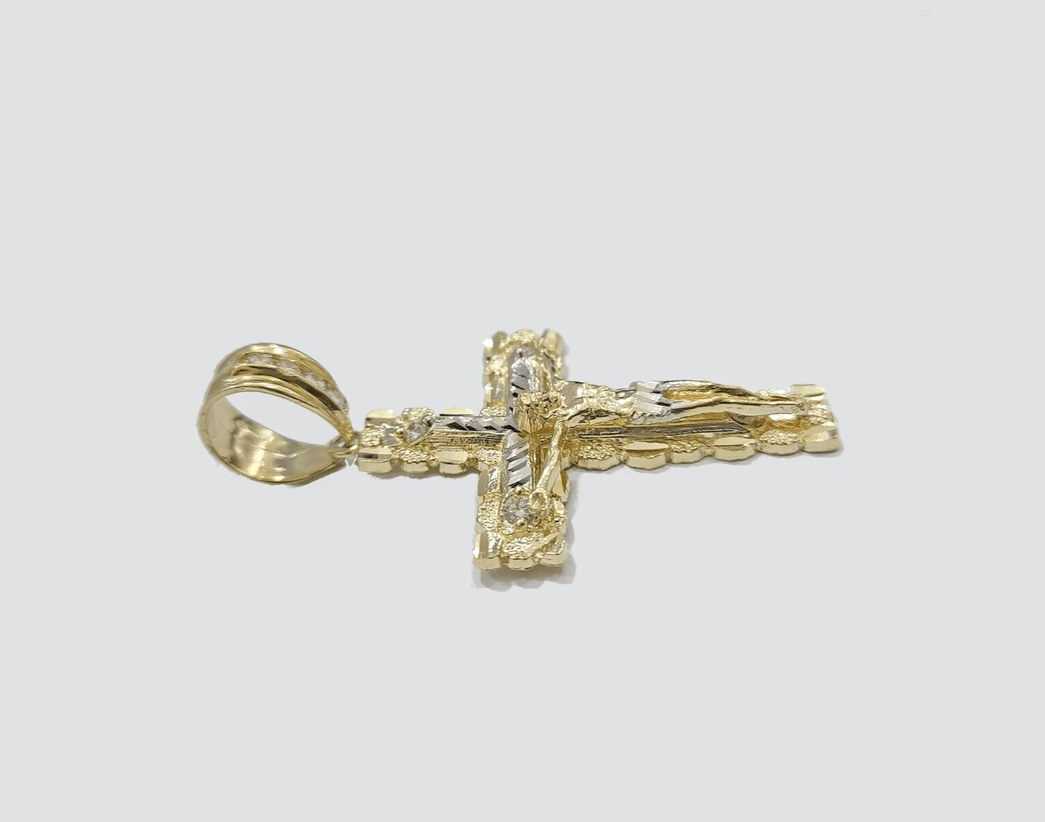 Real 10k Yellow Gold Cross Charm Rope Chain 4mm 18'' Necklace Pendant 10kt Jesus - Image 11