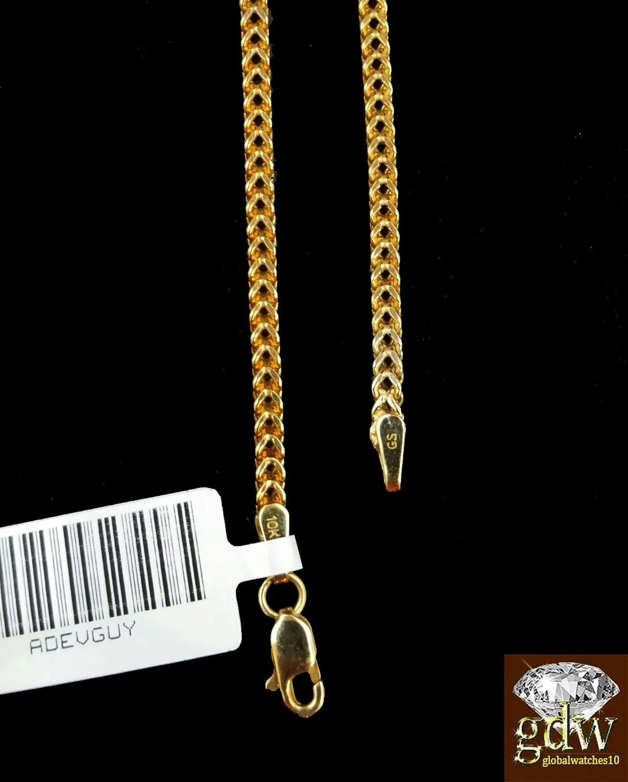 Real 10k Yellow Gold Cross Jesus Charm Pendant  22" Inch Franco Chain - Image 3