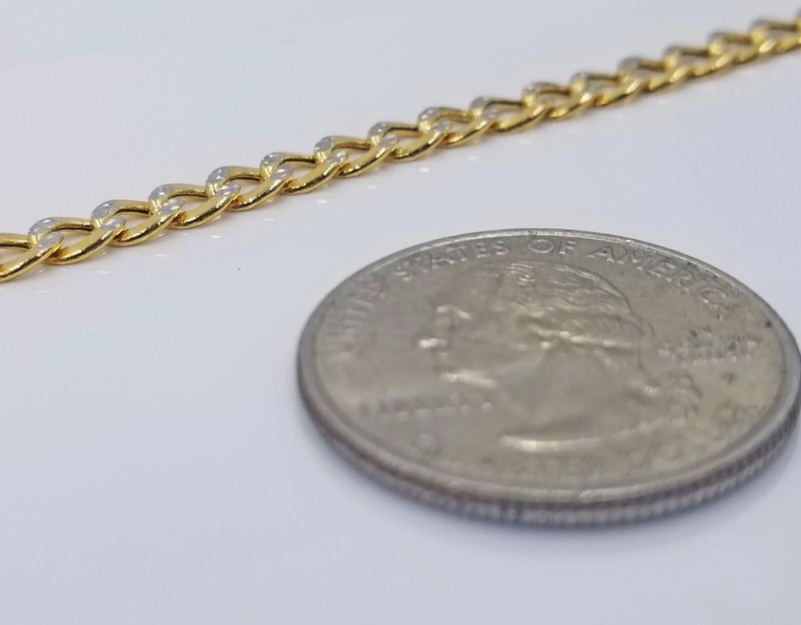 Real 10k Yellow Gold Cuban Curb link 4mm 8"  Bracelet Diamond Cut - Image 6