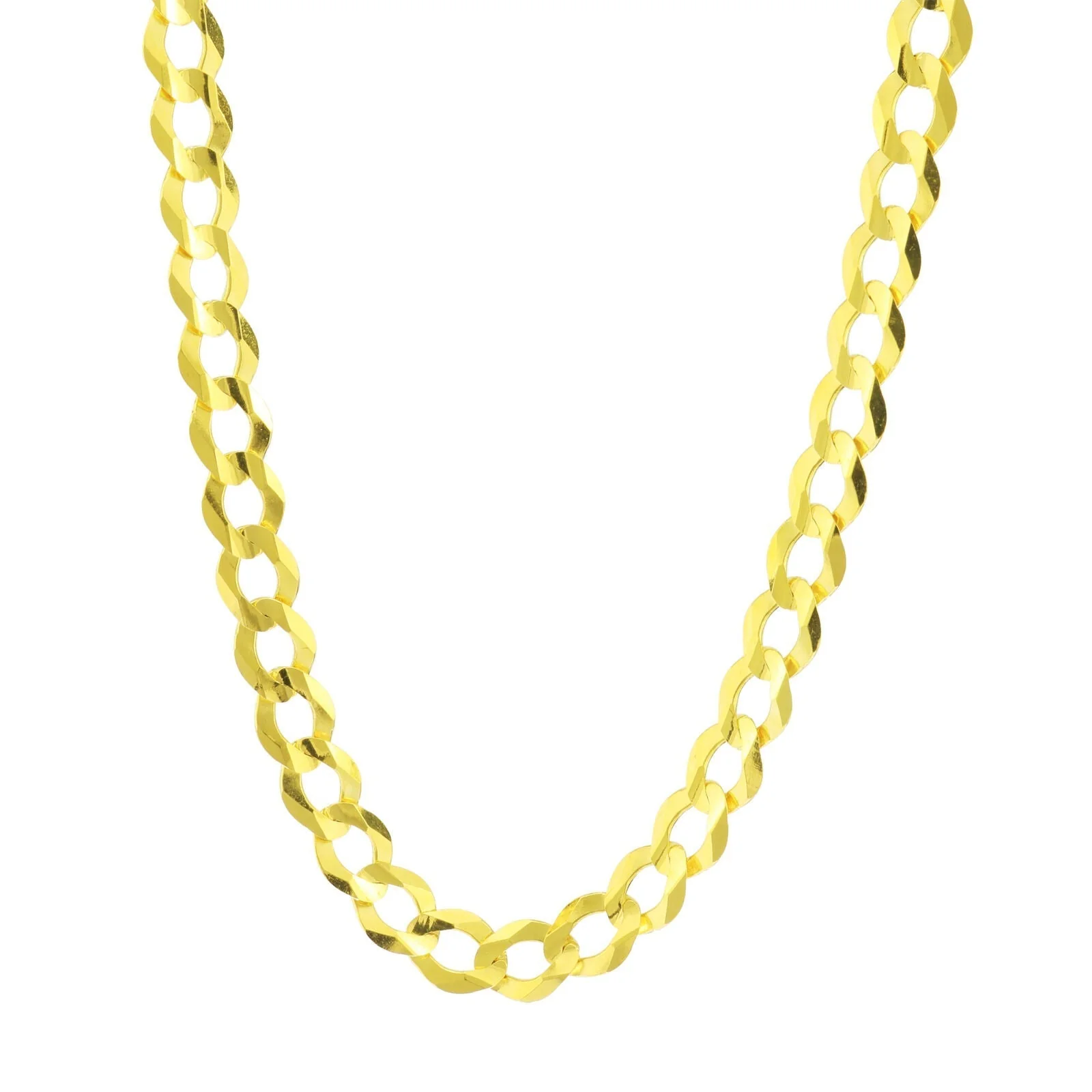Real 10k Yellow Gold Cuban Curb Link Chain 8mm Necklace 20'' Lobster Lock 10kt - Image 2