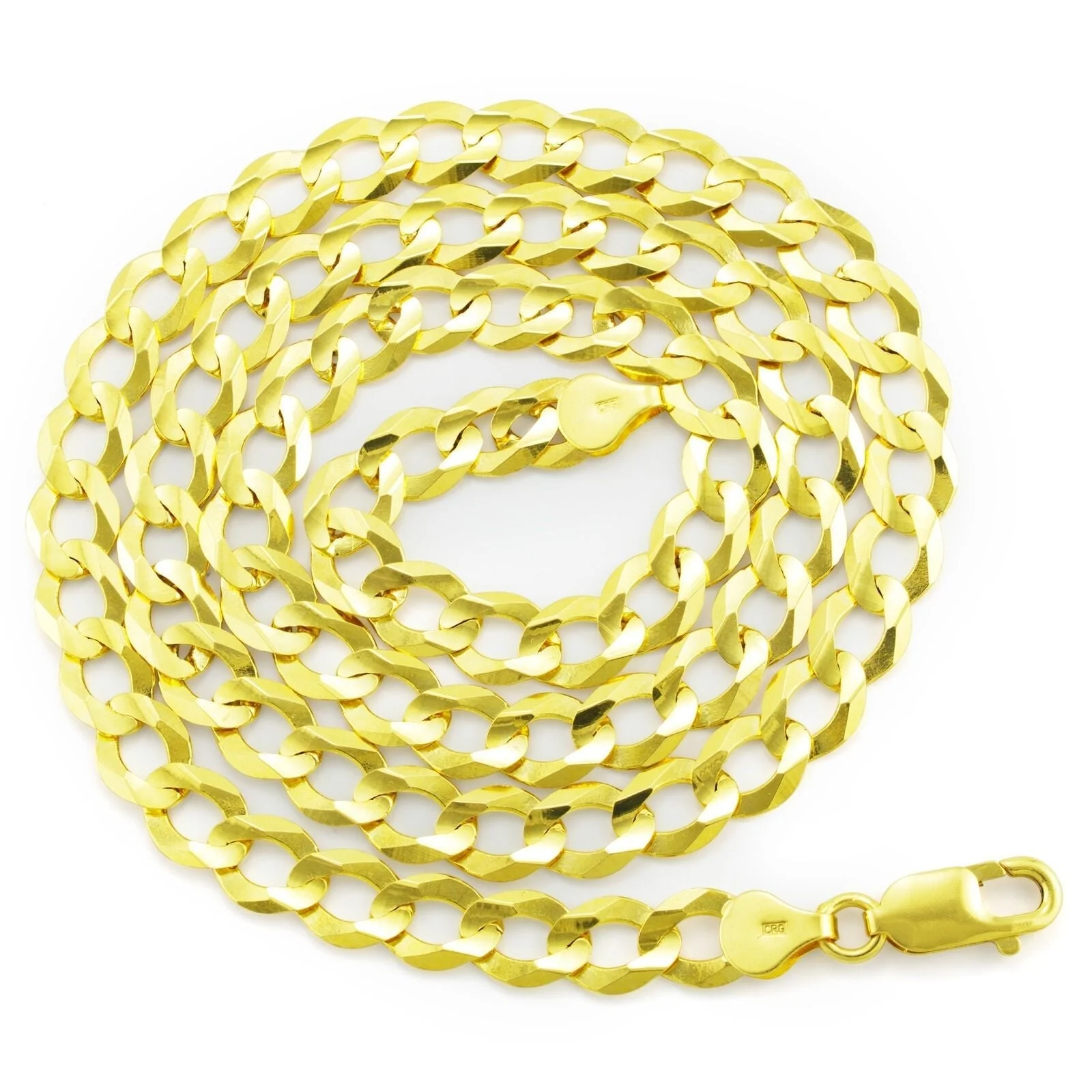 Real 10k Yellow Gold Cuban Curb Link Chain 8mm Necklace 24'' Lobster Lock 10kt - Image 8