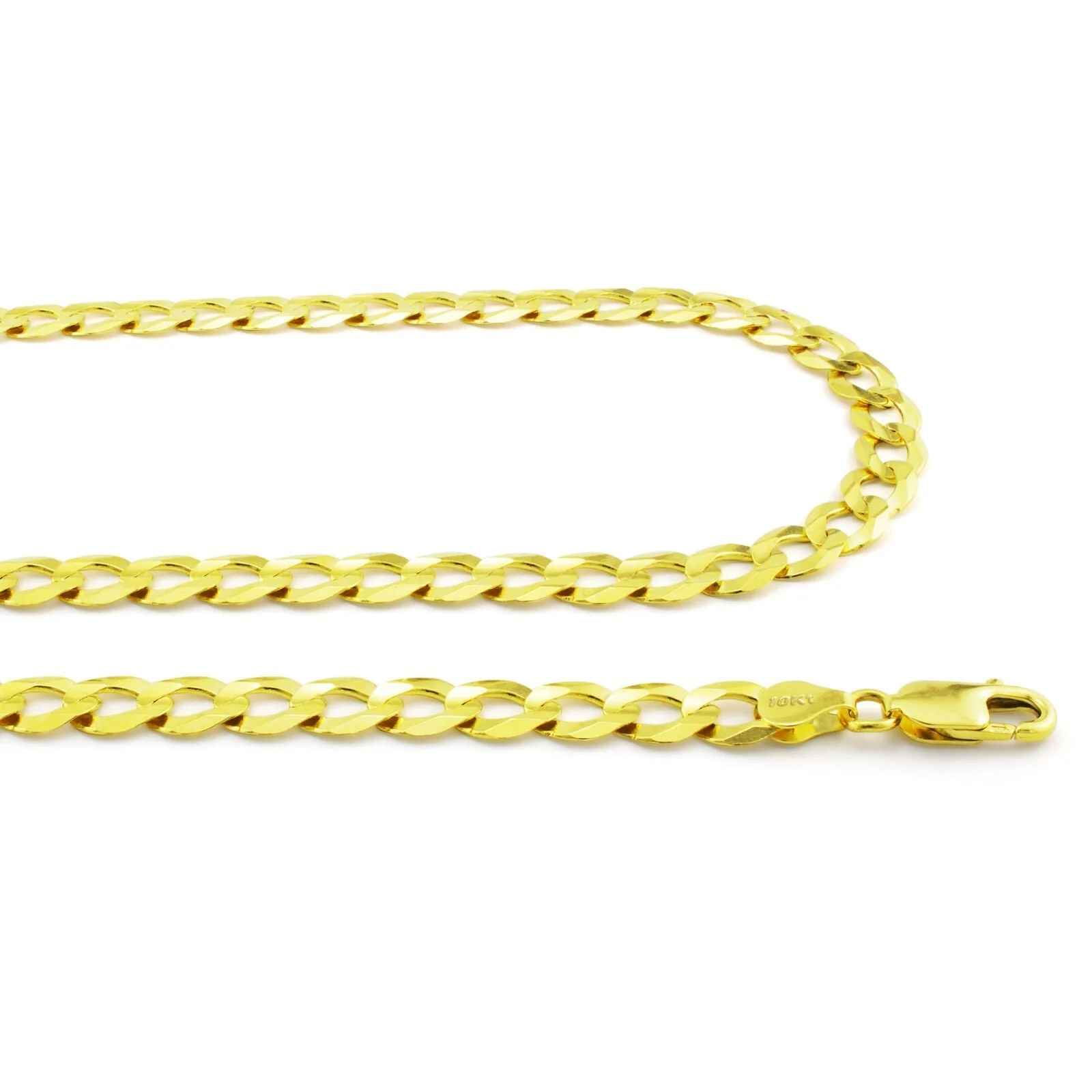 Real 10k Yellow Gold Cuban Curb Link Chain 8mm Necklace 28'' Lobster Lock 10kt - Image 8