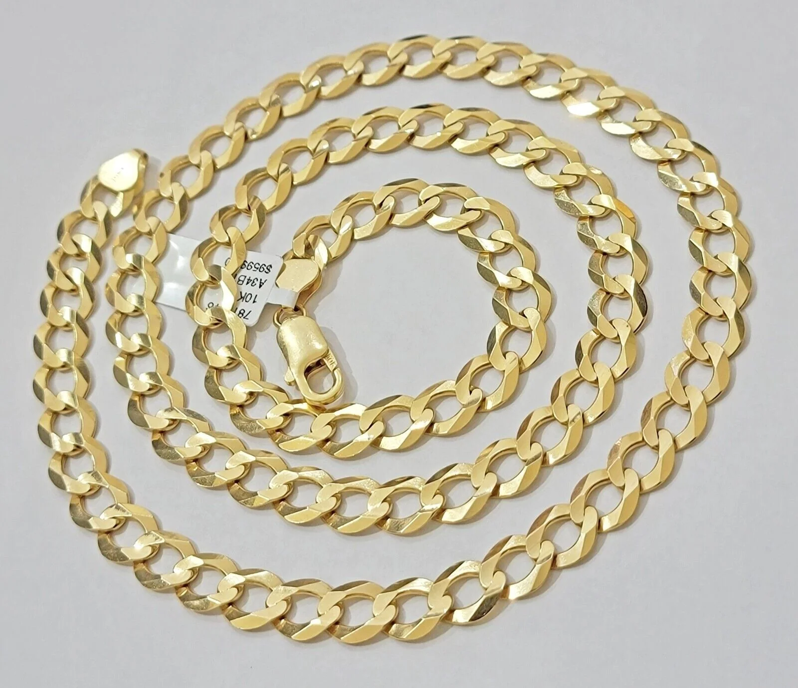 Real 10k Yellow Gold Cuban Curb Link Chain Necklace 10mm 20"- 30" 10kt SOLID - Image 5