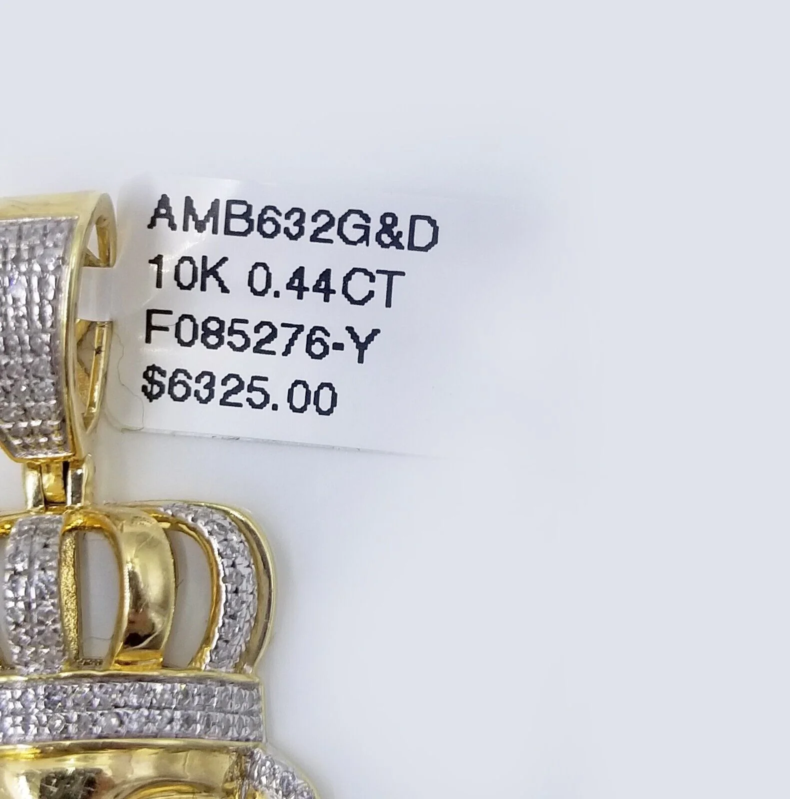 Real 10K Yellow Gold Diamond King Lion Head Pendant Charm Genuine - Image 6