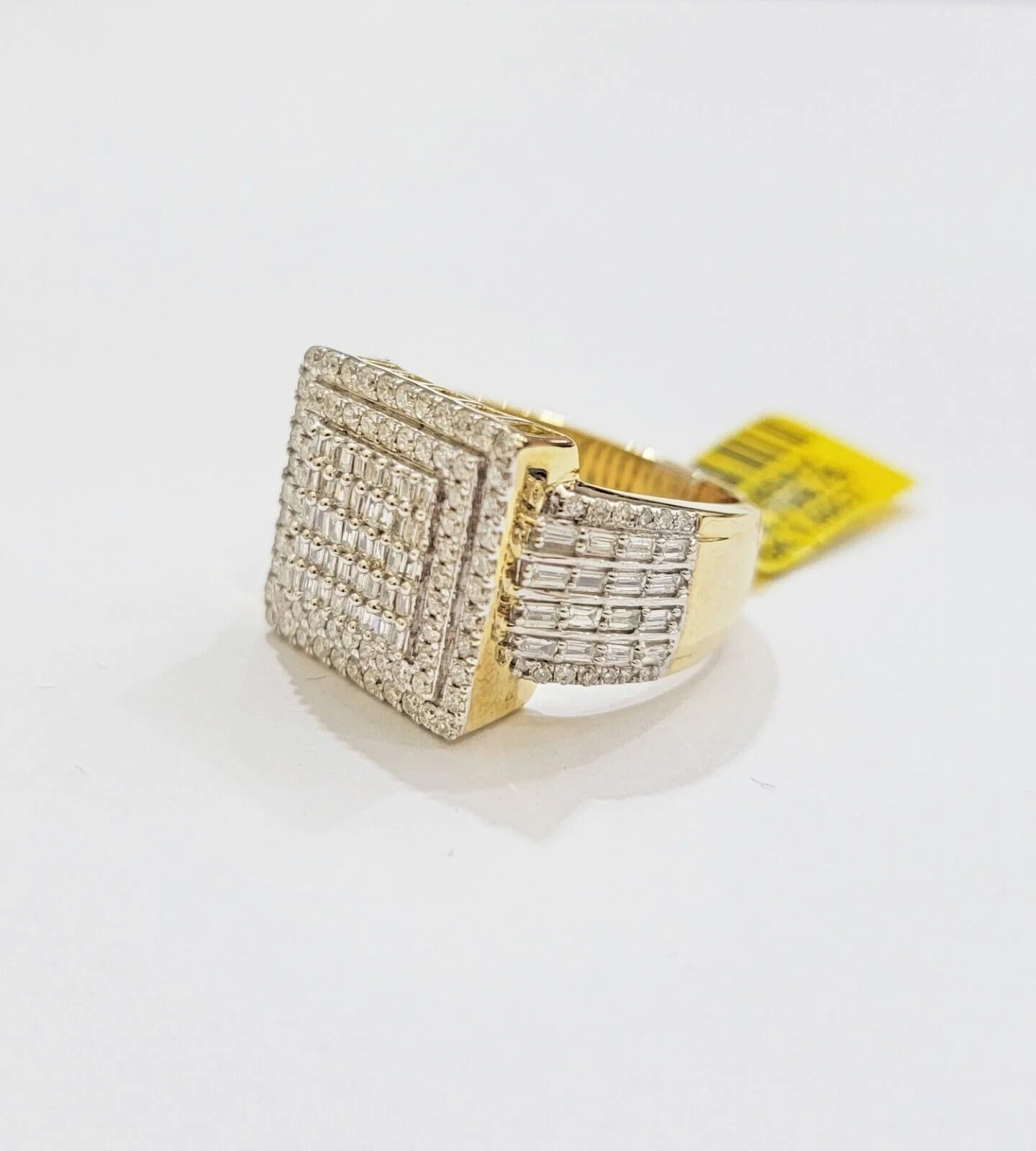 Real 10k Yellow Gold Diamond Mens Ring All Sizes 1.60 CT Natural Diamonds ON SALE - Image 4