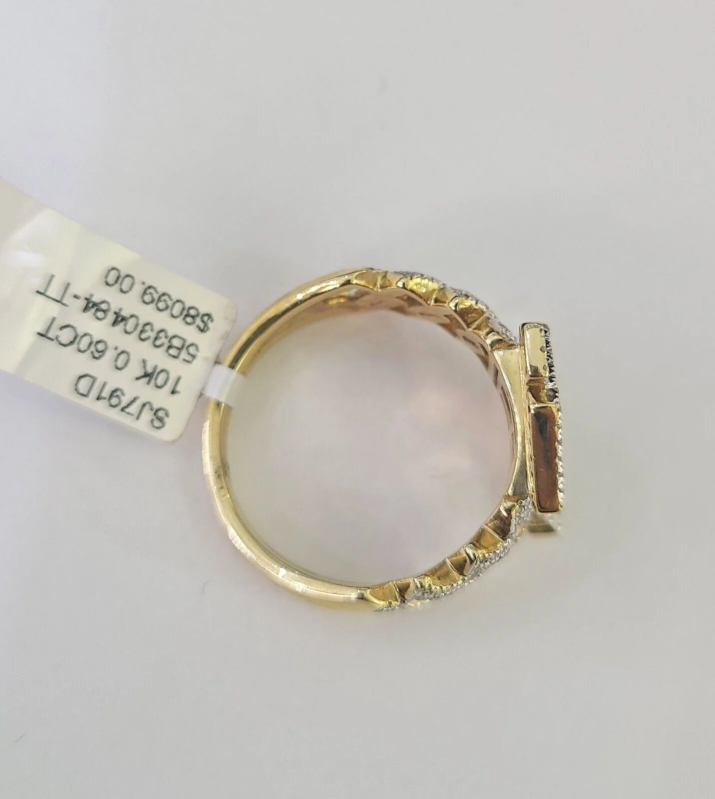 Real 10k Yellow Gold Diamond Mens Ring Trap House Band Casual Genuine Natural - Image 7