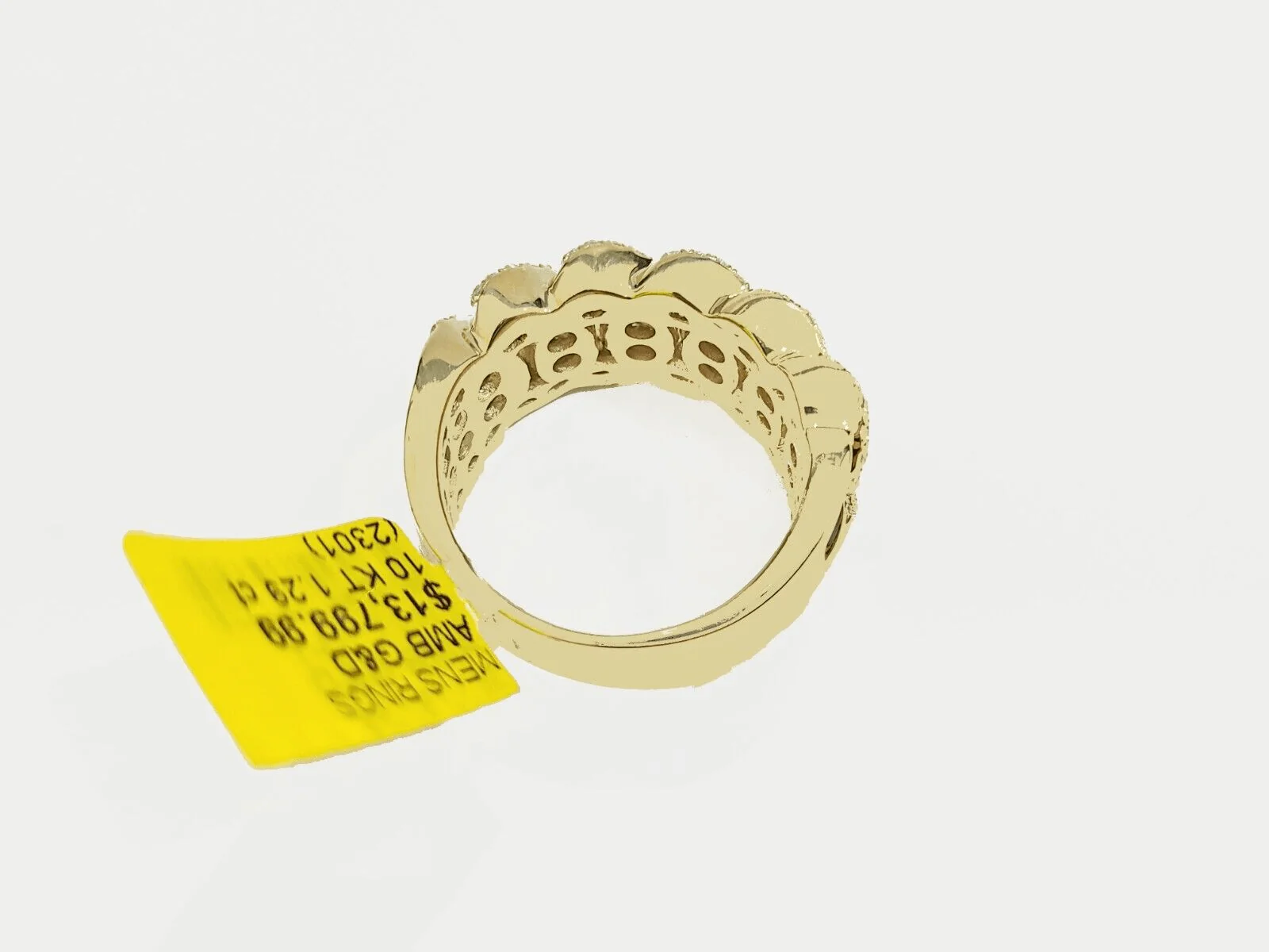 Real 10k Yellow Gold Diamond Ring Band Genuine 1.29CT Diamonds 10kt Size 10 - Image 4