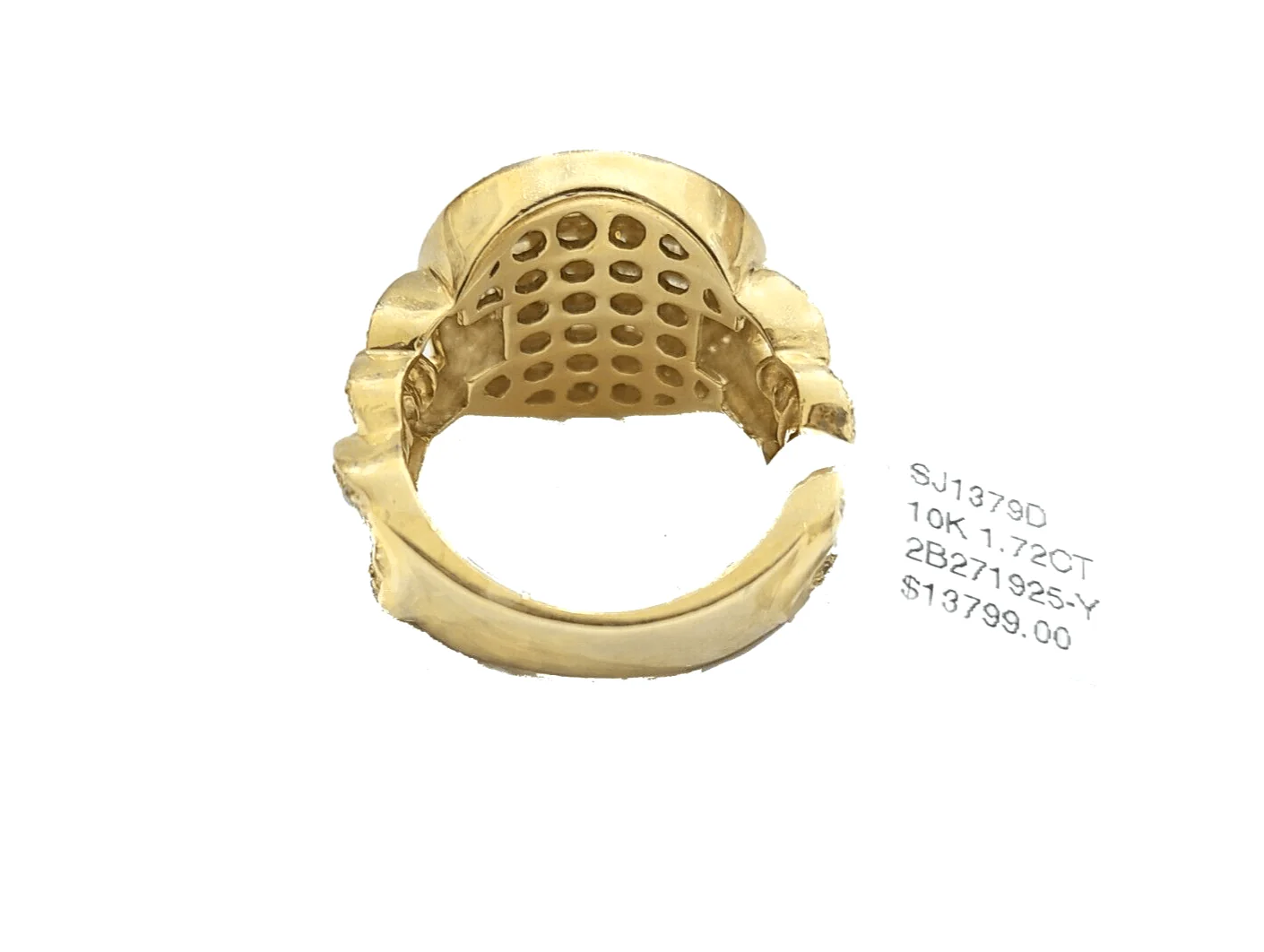 Real 10k Yellow Gold Diamond Ring White Genuine 1.72CT Diamonds 10kt Size 10 - Image 3