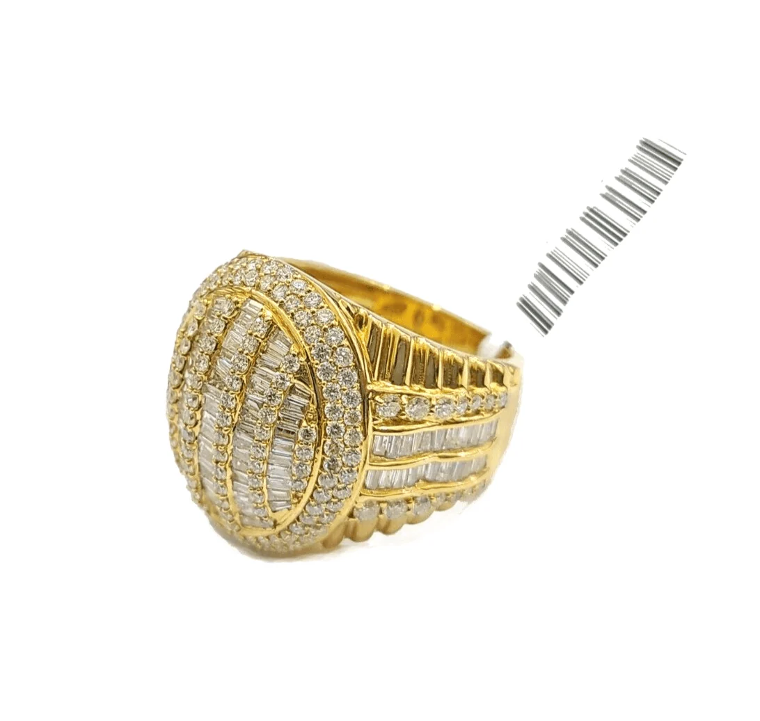 Real 10k Yellow Gold Diamond Ring White Genuine 3.42CT Diamonds 10kt Size 10 - Image 4