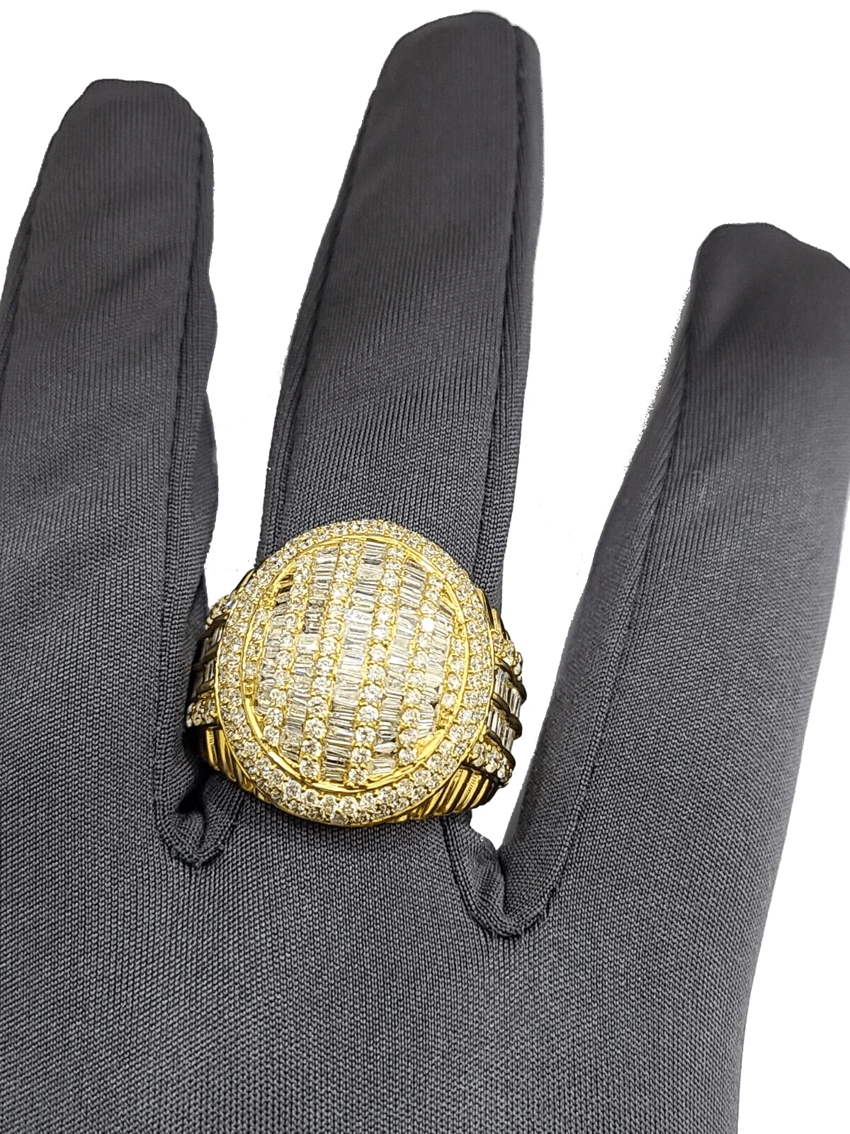 Real 10k Yellow Gold Diamond Ring White Genuine 3.42CT Diamonds 10kt Size 10 - Image 7