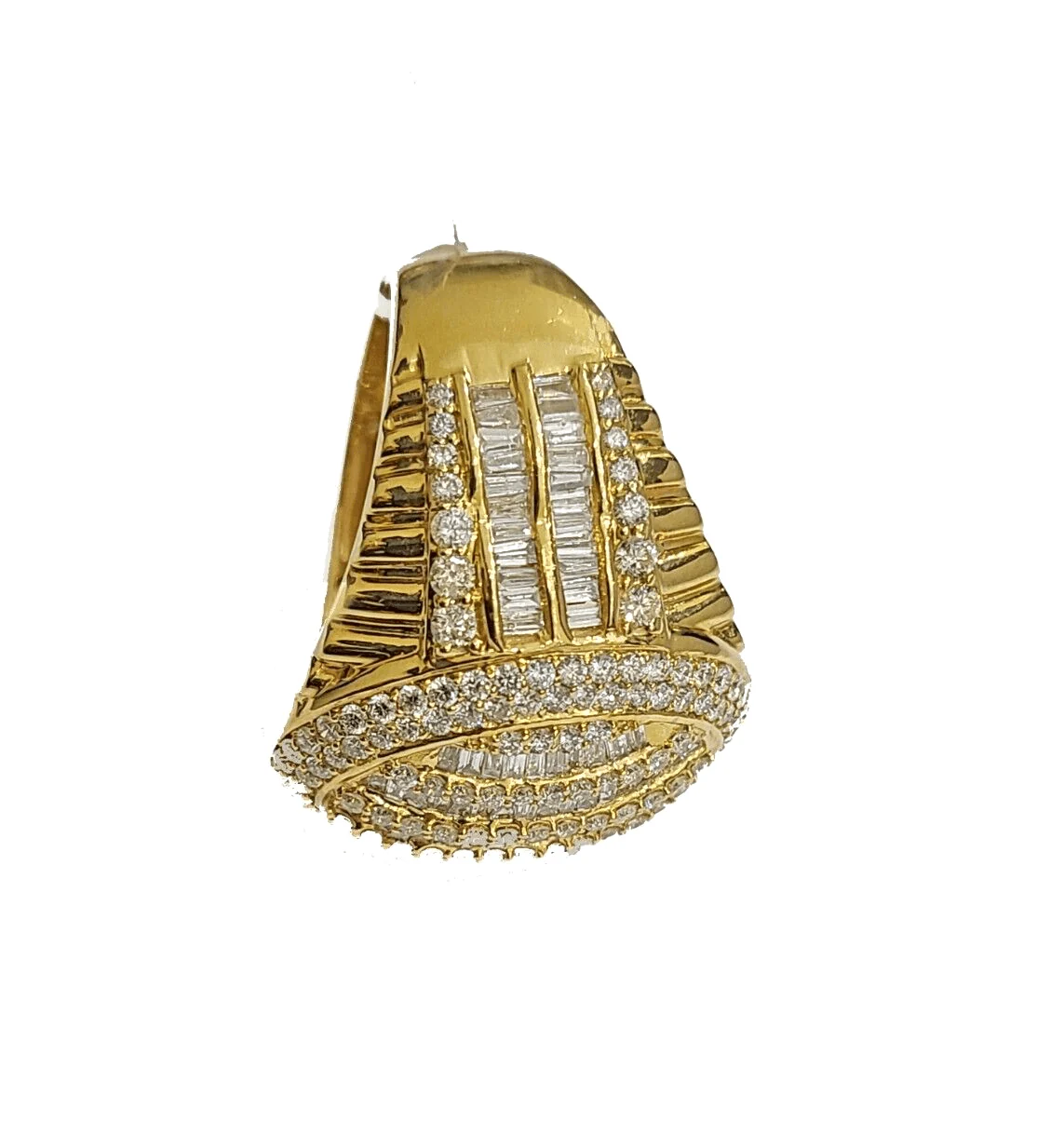 Real 10k Yellow Gold Diamond Ring White Genuine 3.42CT Diamonds 10kt Size 10 - Image 4