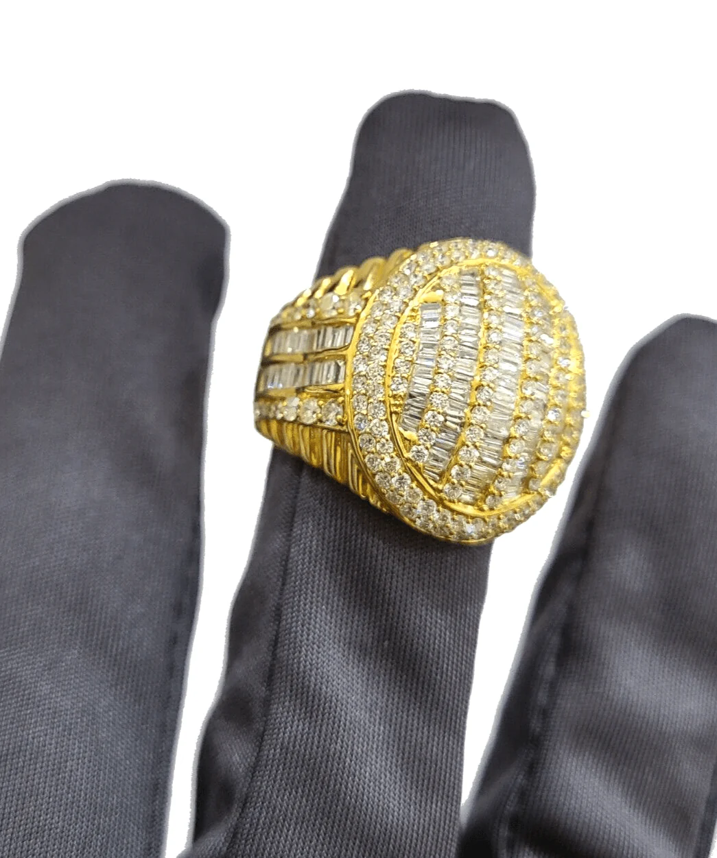 Real 10k Yellow Gold Diamond Ring White Genuine 3.42CT Diamonds 10kt Size 10 - Image 5