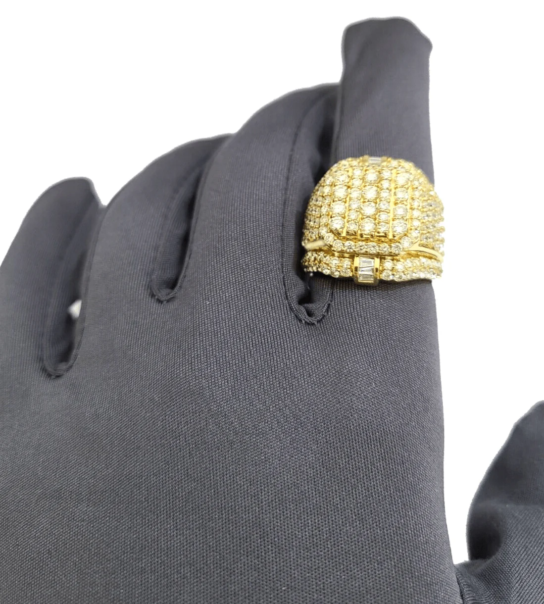 Real 10k Yellow Gold Diamond Ring White Genuine 4.09CT Diamonds 10kt Size 10 - Image 3