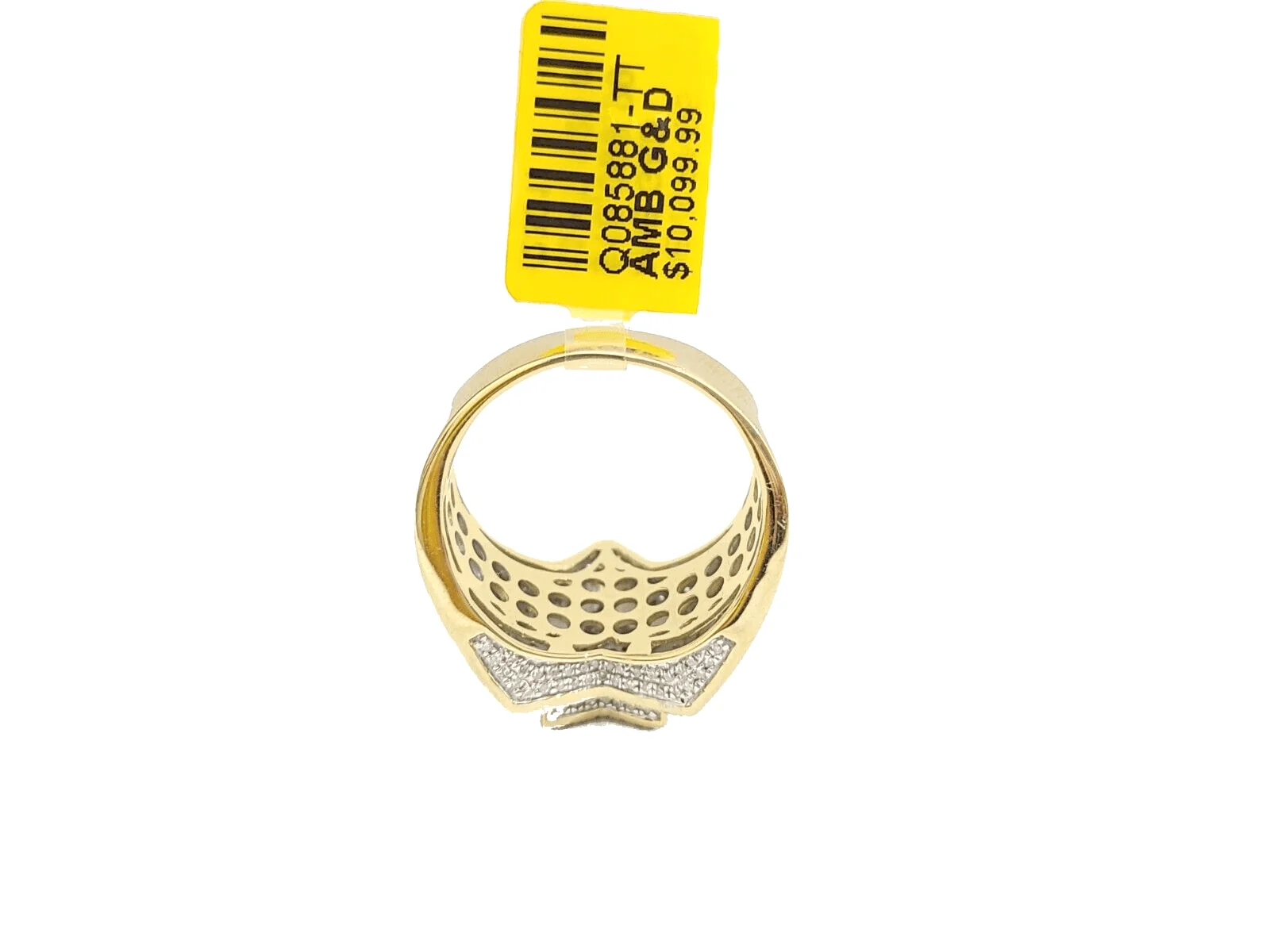 Real 10k Yellow Gold Diamond Star Ring Band Genuine 1.20CT Diamonds 10kt Size 10 - Image 2
