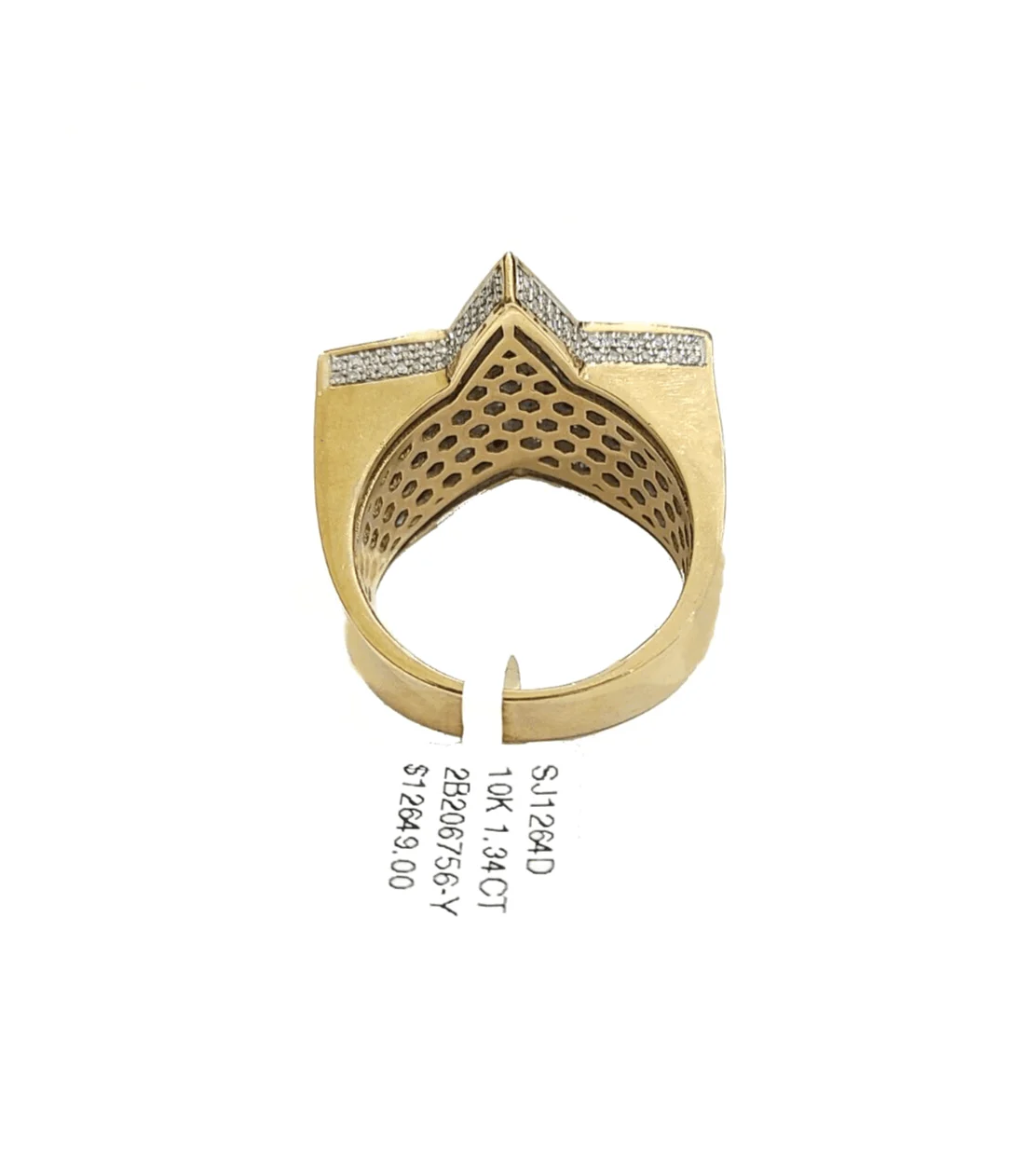 Real 10k Yellow Gold Diamond Star Ring Band Genuine 1.34CT Diamonds 10kt Size 10 - Image 3