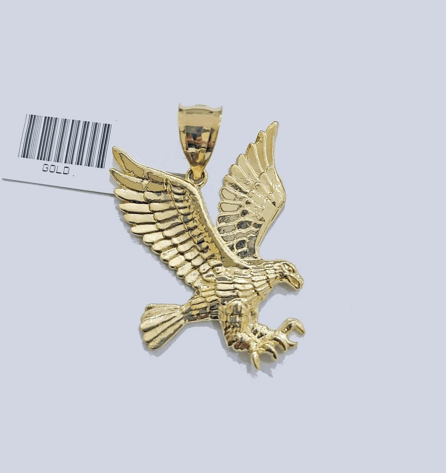 Real 10k Yellow Gold Eagle Bird Charm Pendant 10kt for Chain - Image 2