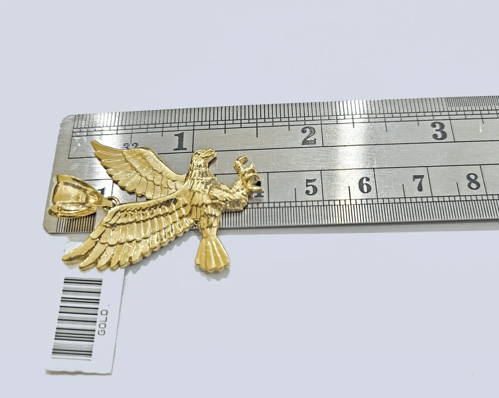 Real 10k Yellow Gold Eagle Bird Charm Pendant 10kt for Chain - Image 3
