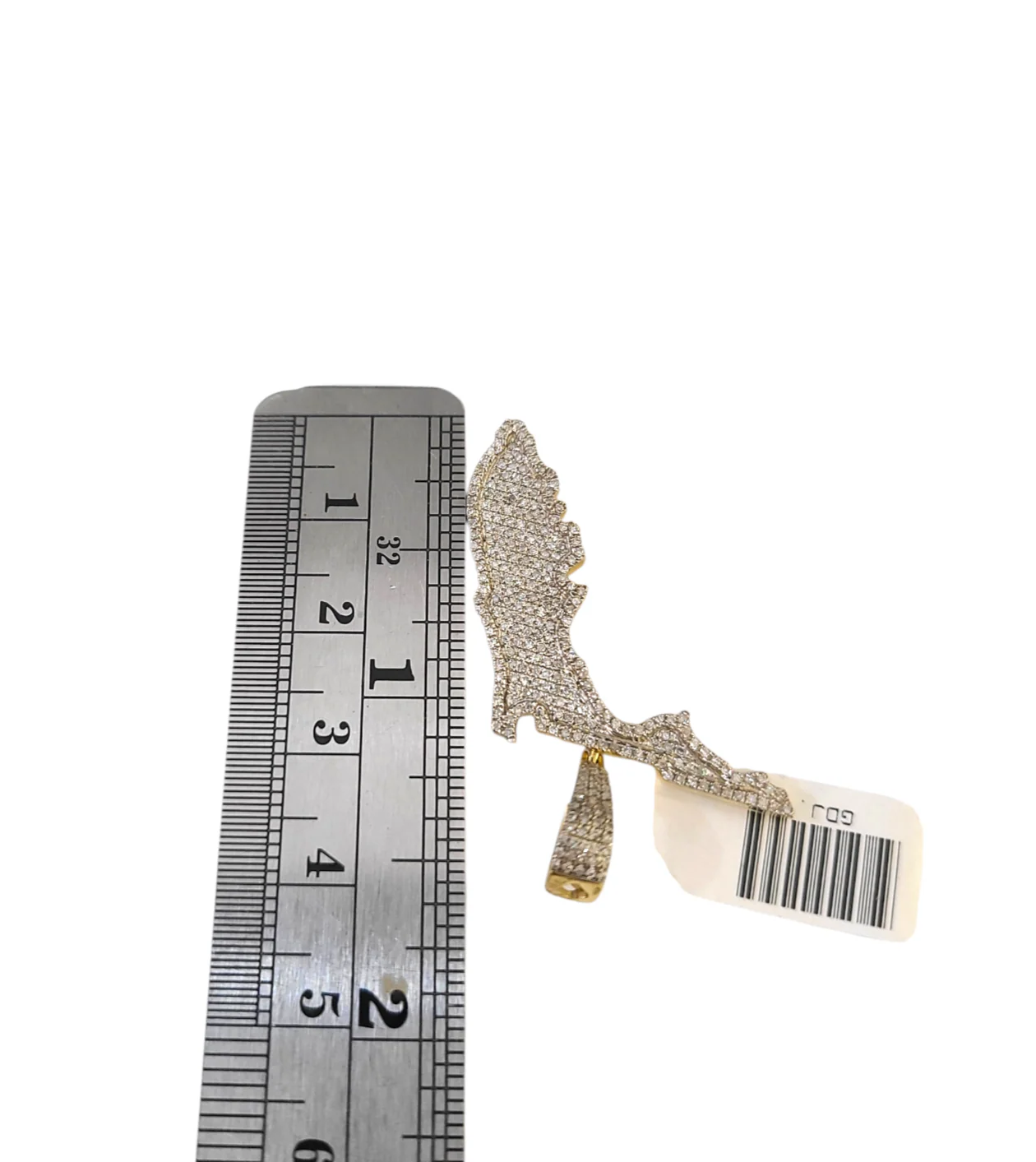 Real 10k Yellow Gold Florida Diamond Charm Pendant 1.5'' inch Genuine 10kt - Image 3