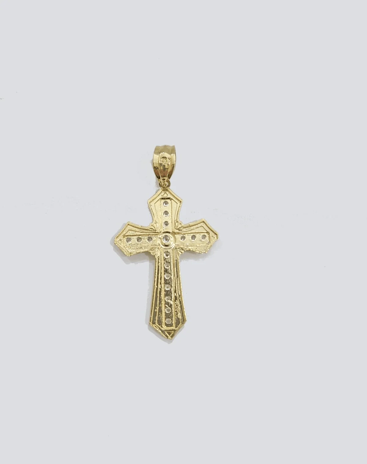 Real 10k Yellow Gold Franco Chain 2.5mm 26" inch Necklace Jesus Cross Charm 10kt - Image 11