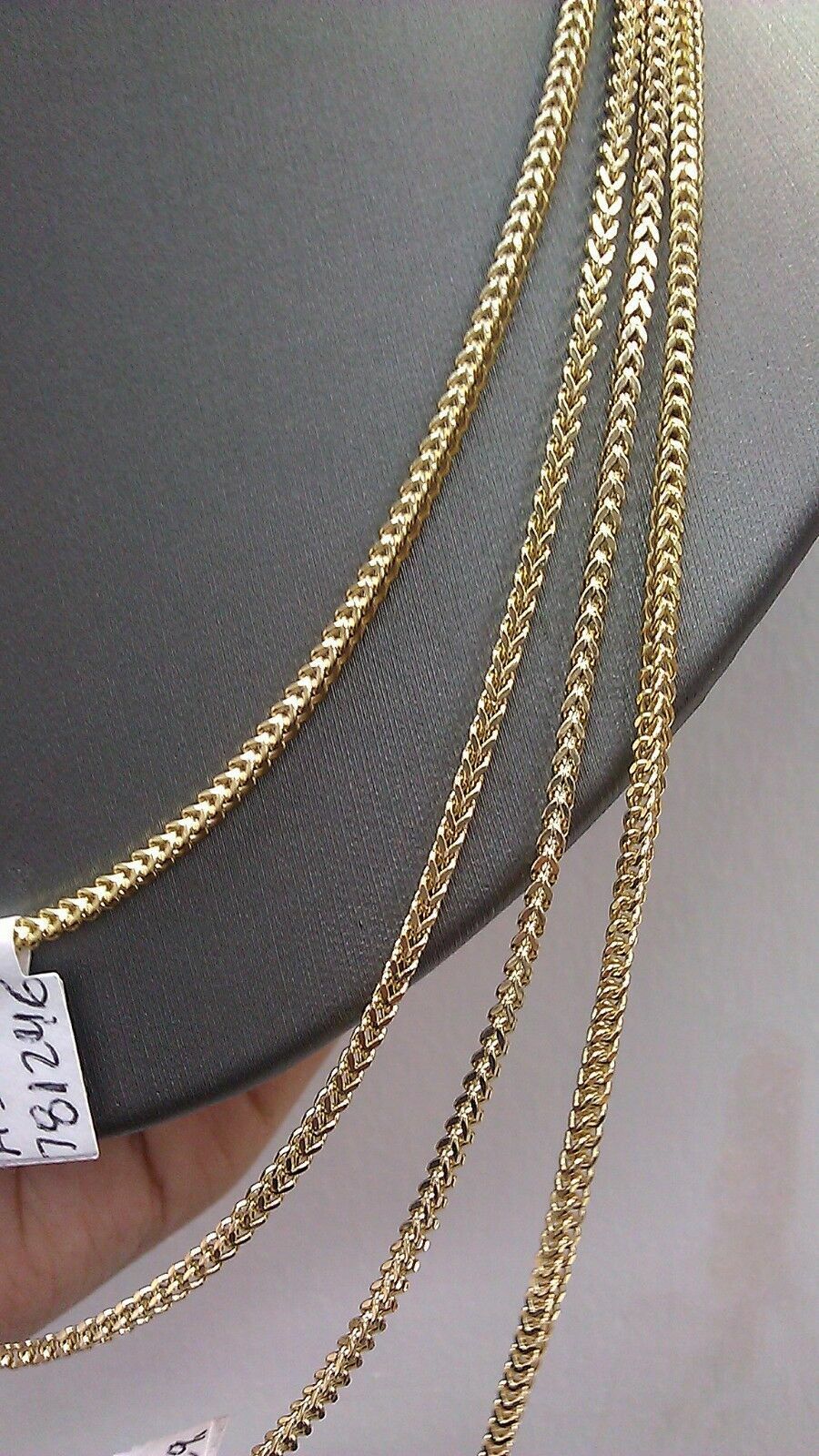Real 10k  yellow Gold Franco Chain 22" Necklace For Men Women Strong - Image 2