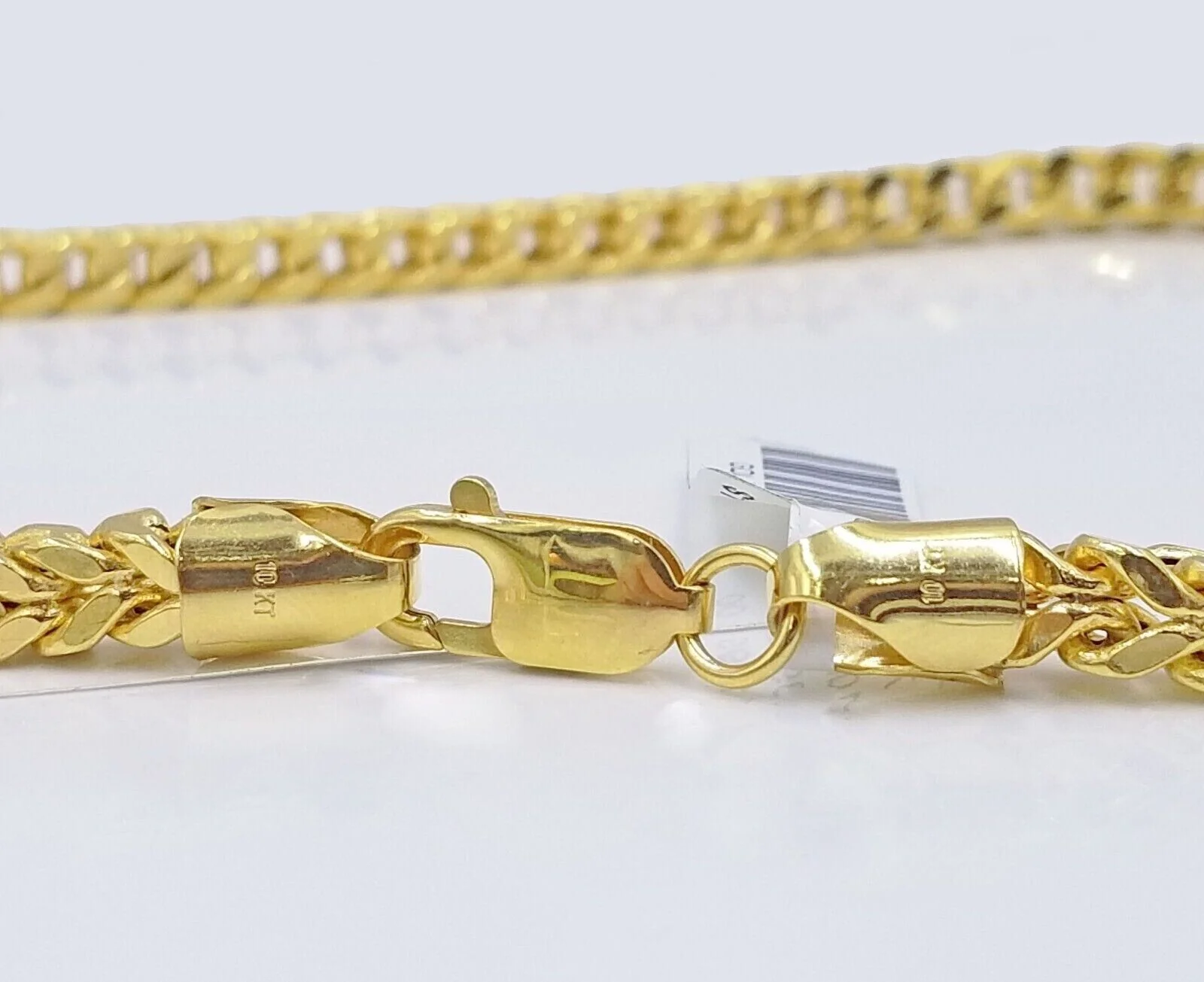 Real 10k Yellow Gold Franco Necklace 5mm 20" inch Short length Men's 10kt Chain - Image 3