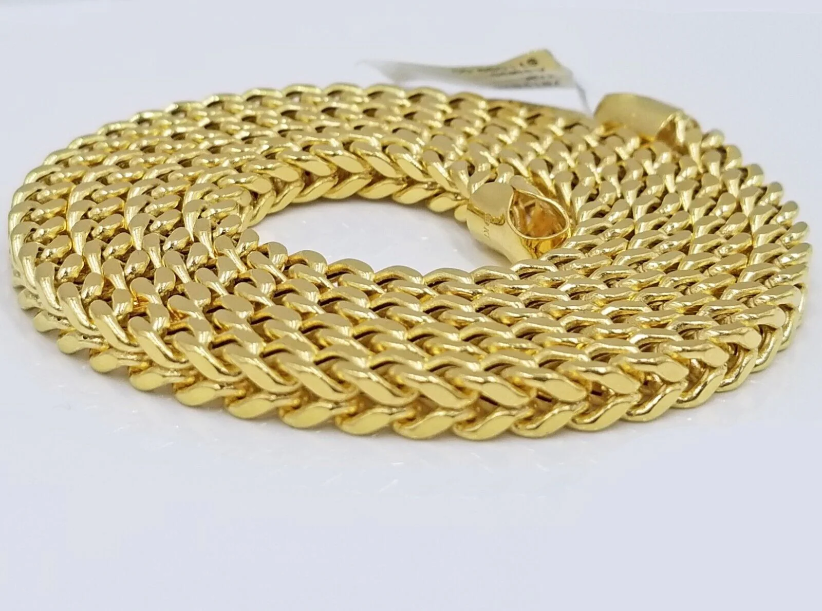 Real 10k Yellow Gold Franco Necklace 5mm 24" inch Men's 10kt Chain - Image 2