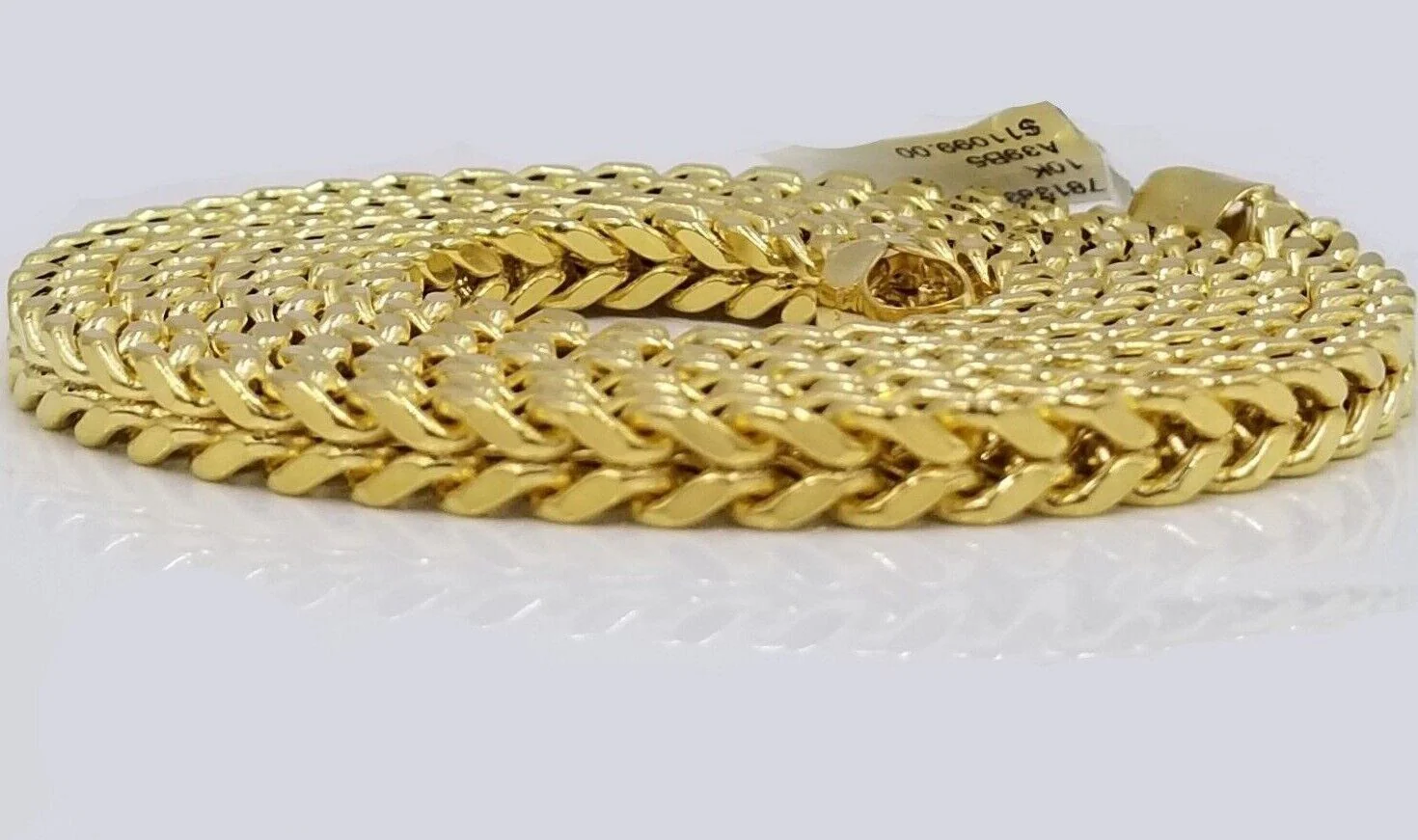 Real 10k Yellow Gold Franco Necklace 5mm 24" inch Men's 10kt Chain - Image 6