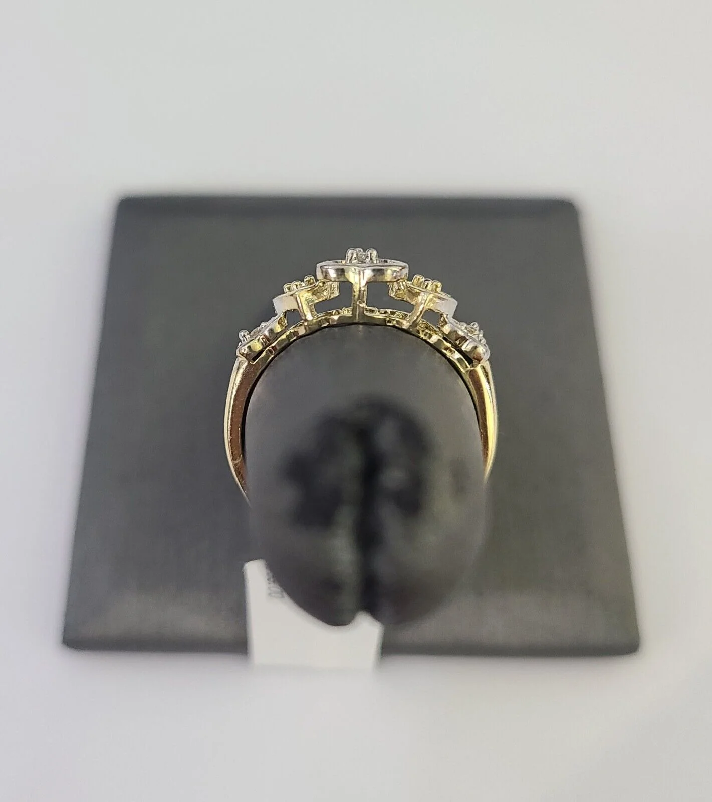 Real 10k Yellow Gold Hearts Ring Wedding Engagement Casual 10Kt Genuine Ring Sizes 6,7,8,9,10,11 & 12 - Image 8