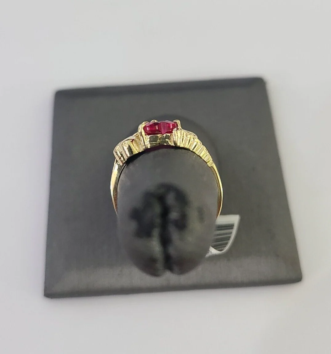 Real 10k Yellow Gold Hearts Ring Wedding Engagement Casual 10Kt Genuine Ring Sizes 6,7,8,9,10,11 & 12 - Image 8