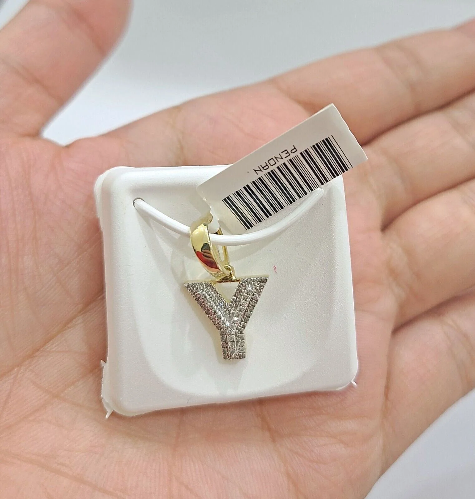 Real 10K Yellow Gold Initials Diamond Cut Charm A-Z Pendant Alphabets - Image 15